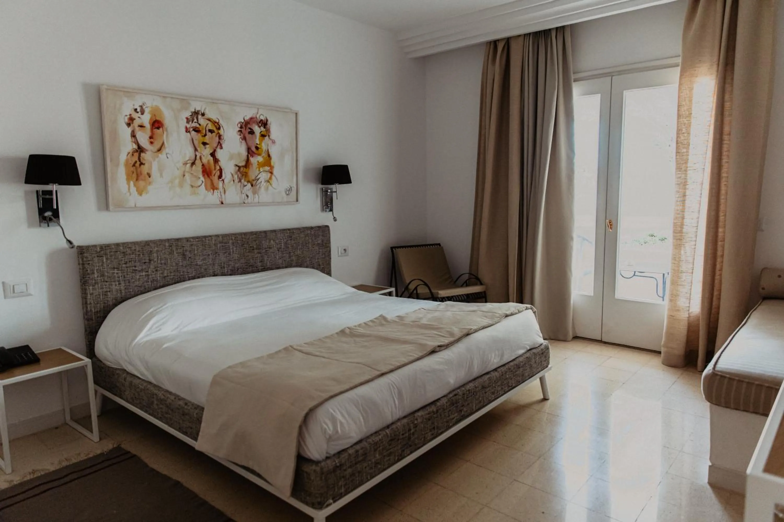 Bed in Hotel Bougainvillier Djerba