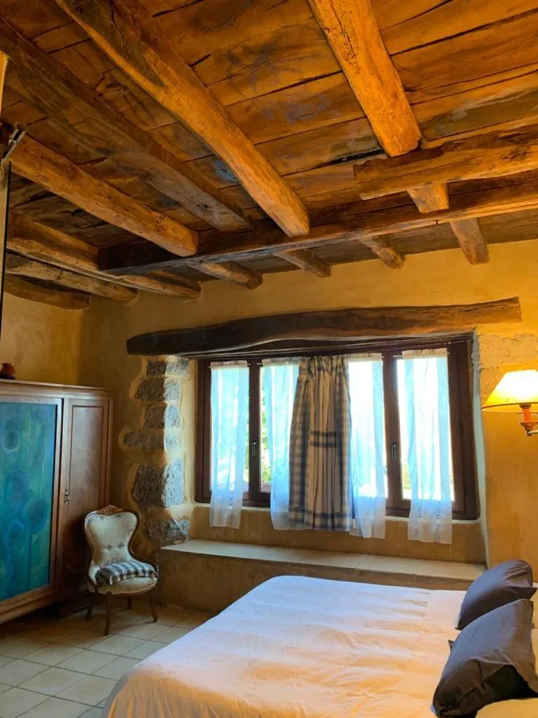 Bed in Casa Rural Ecológica Kaaño Etxea