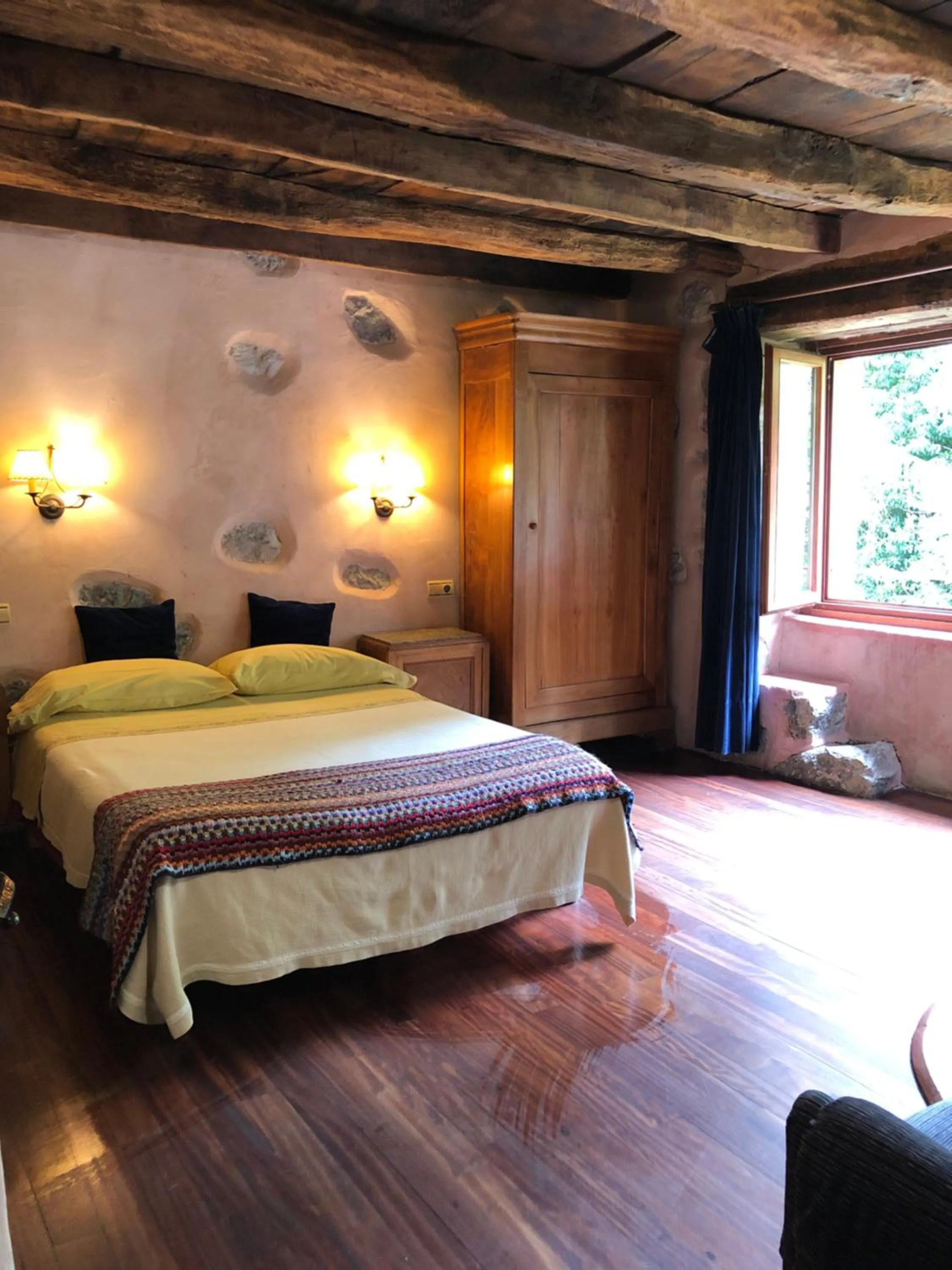 Bed in Casa Rural Ecológica Kaaño Etxea