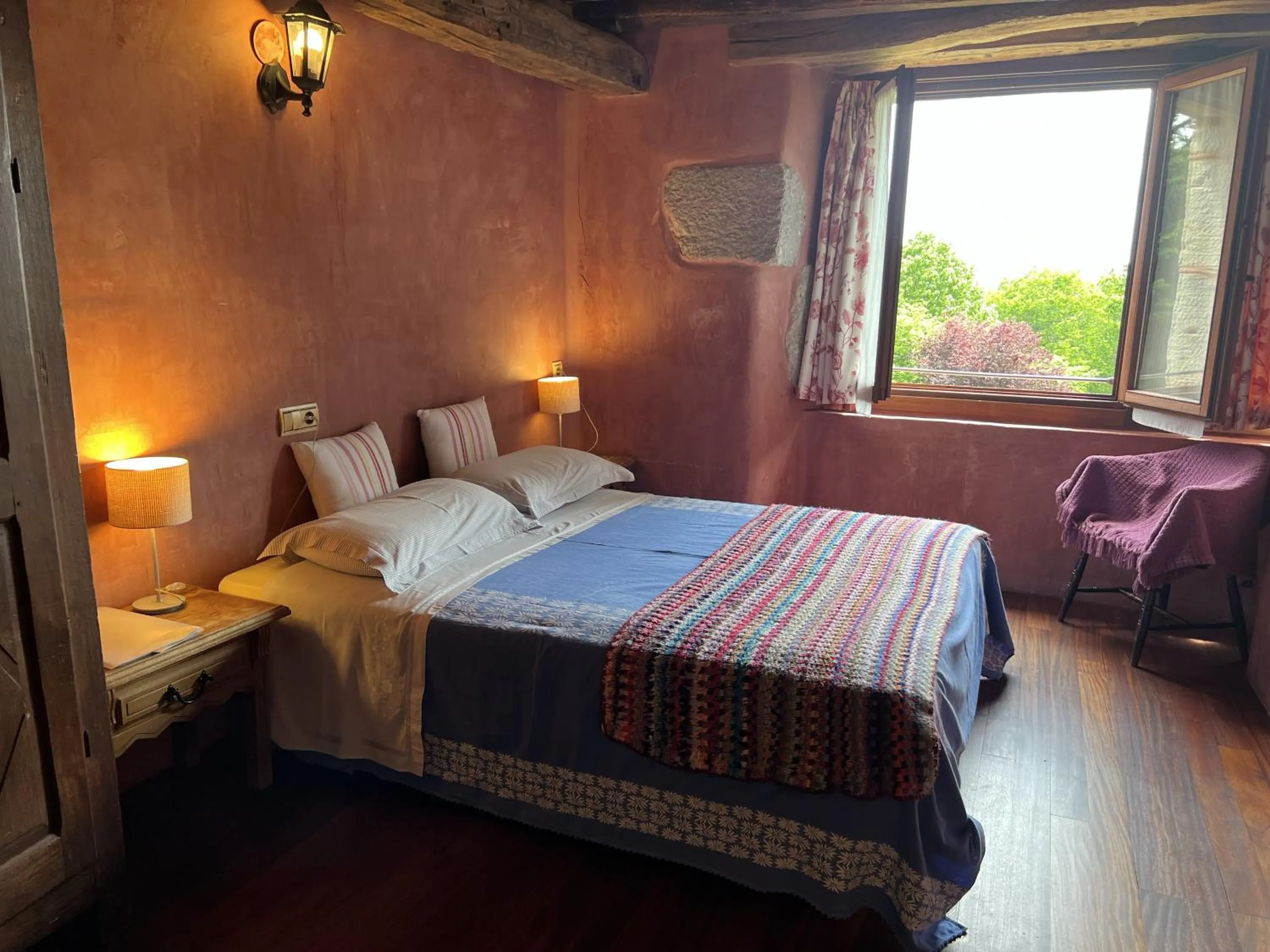 Bed in Casa Rural Ecológica Kaaño Etxea