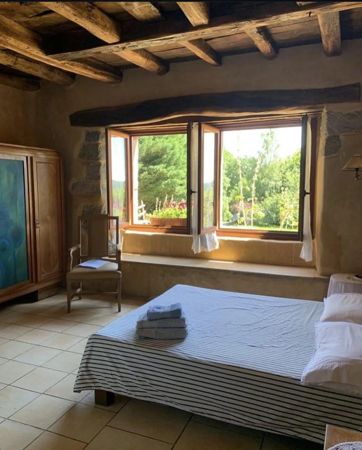 Bed in Casa Rural Ecológica Kaaño Etxea