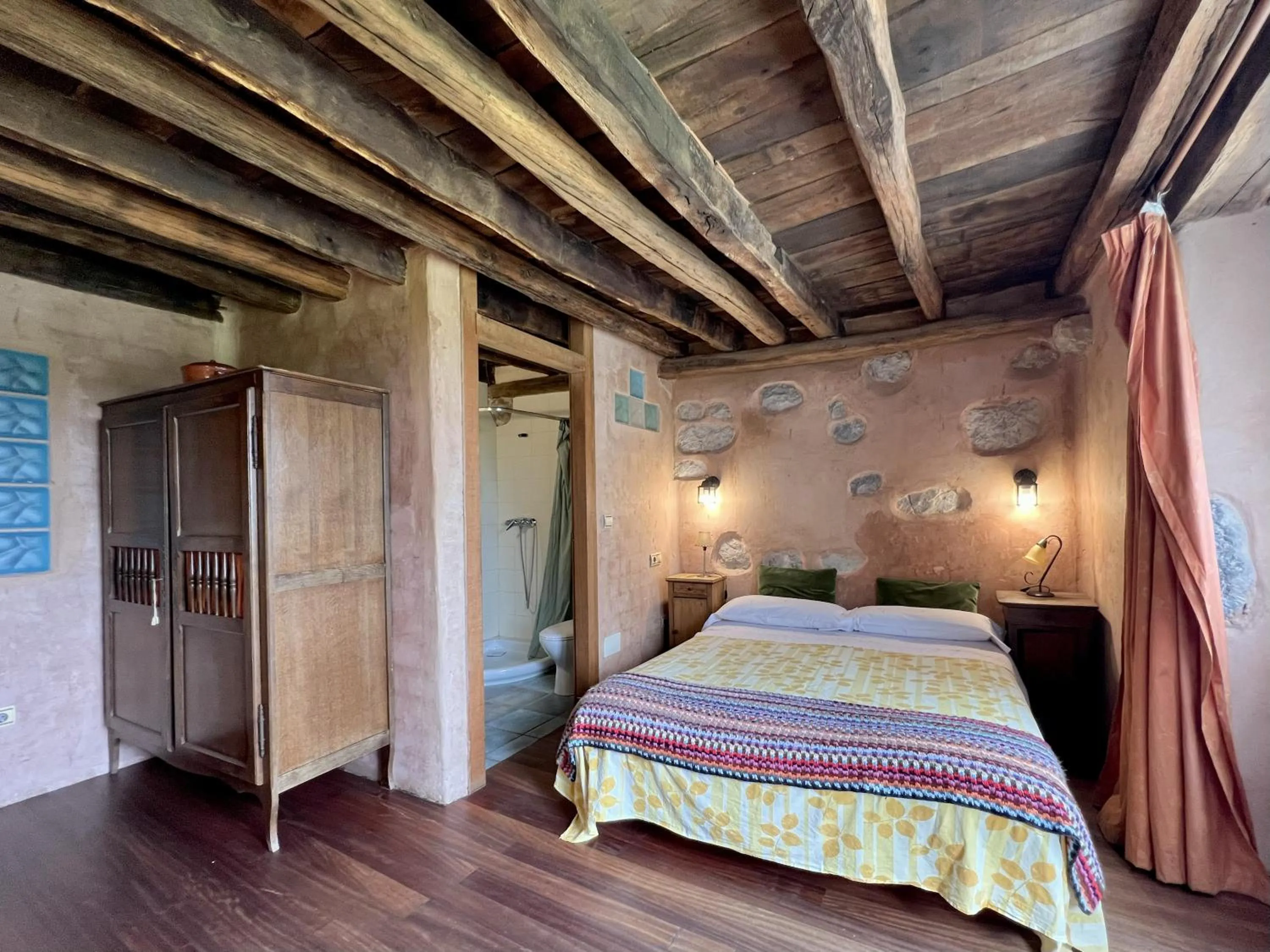 Bed in Casa Rural Ecológica Kaaño Etxea