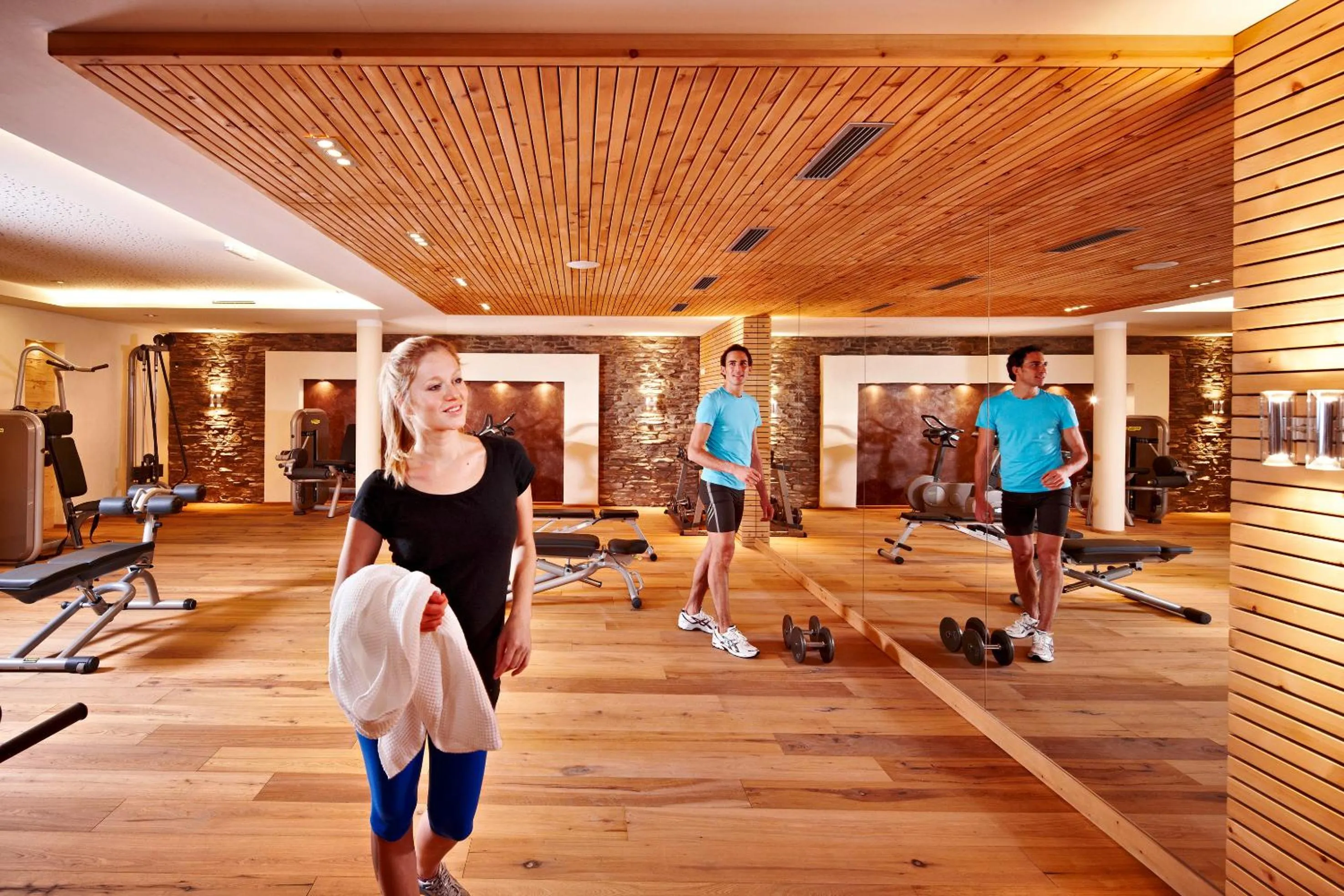 Fitness centre/facilities in Hotel Berghof Crystal Spa & Sports