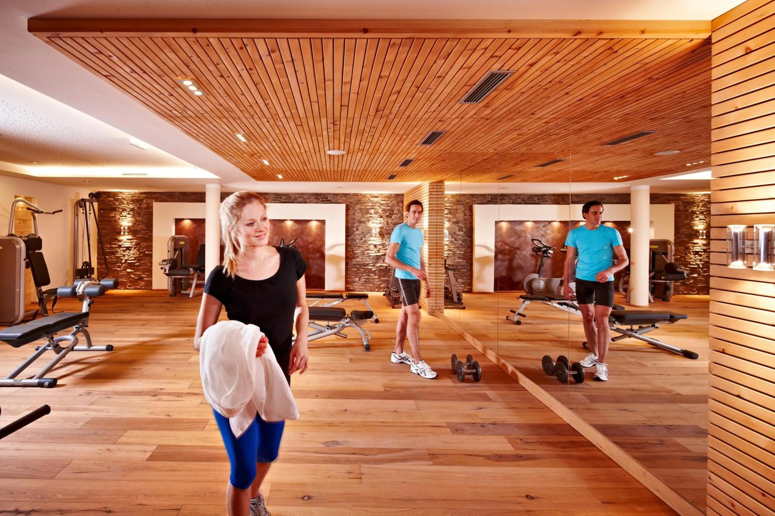 Fitness centre/facilities in Hotel Berghof Crystal Spa & Sports