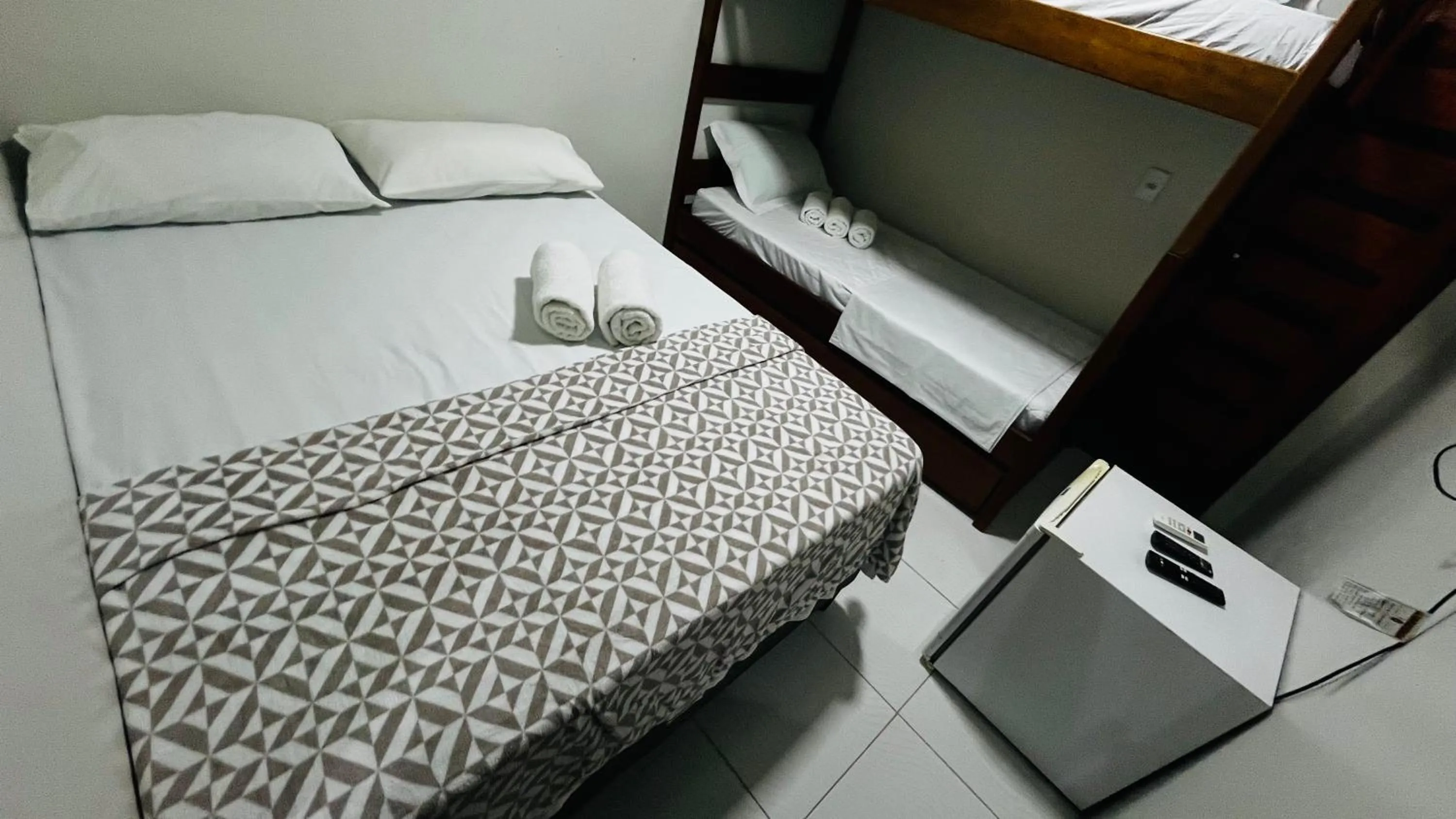 Bed in Pousada Maria do Lampião Jericoacoara- Antigo Jeri Vila Mini