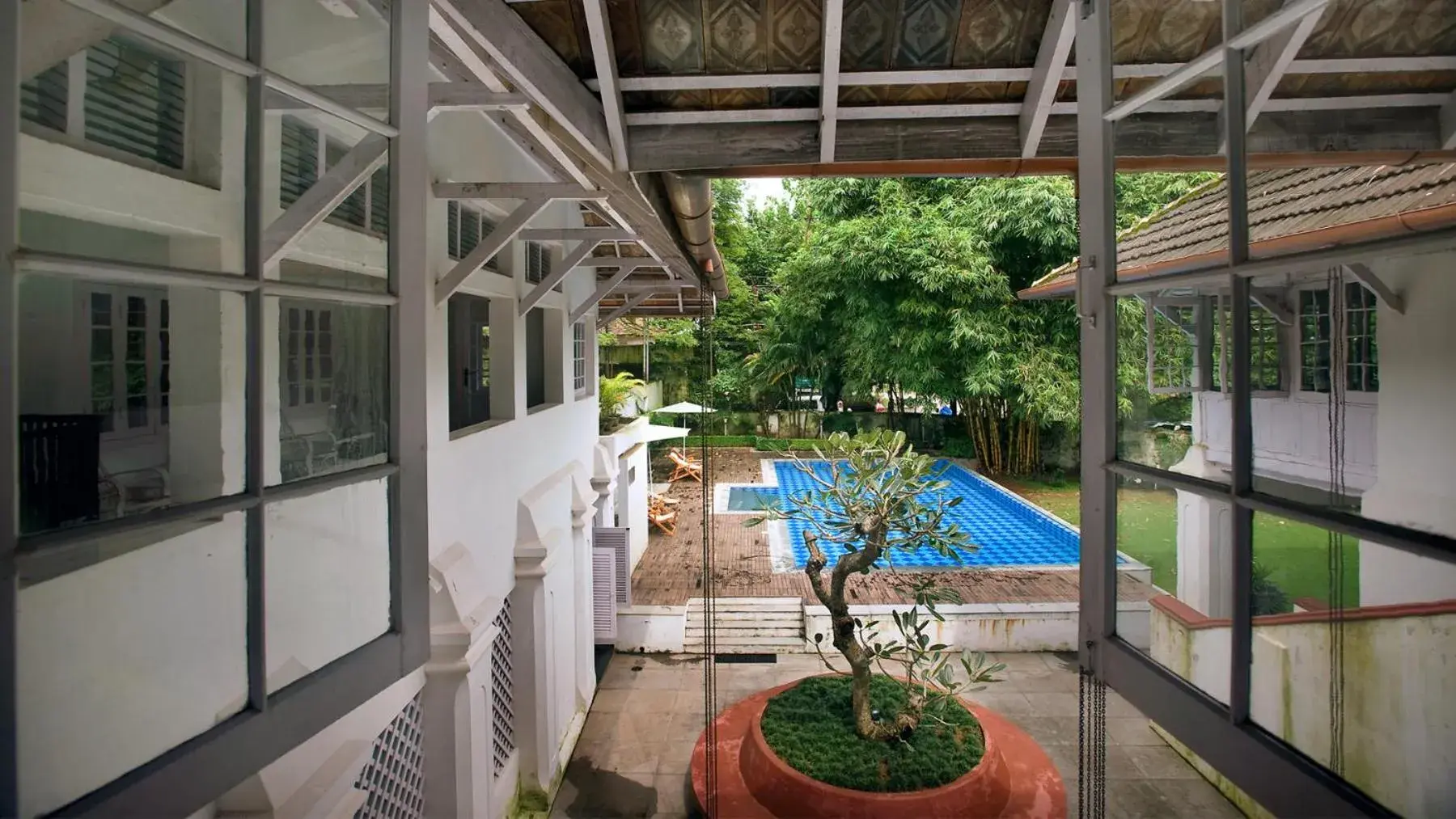 Pool view in Neemrana's- Tower House Pool view in Neemrana's- Tower House