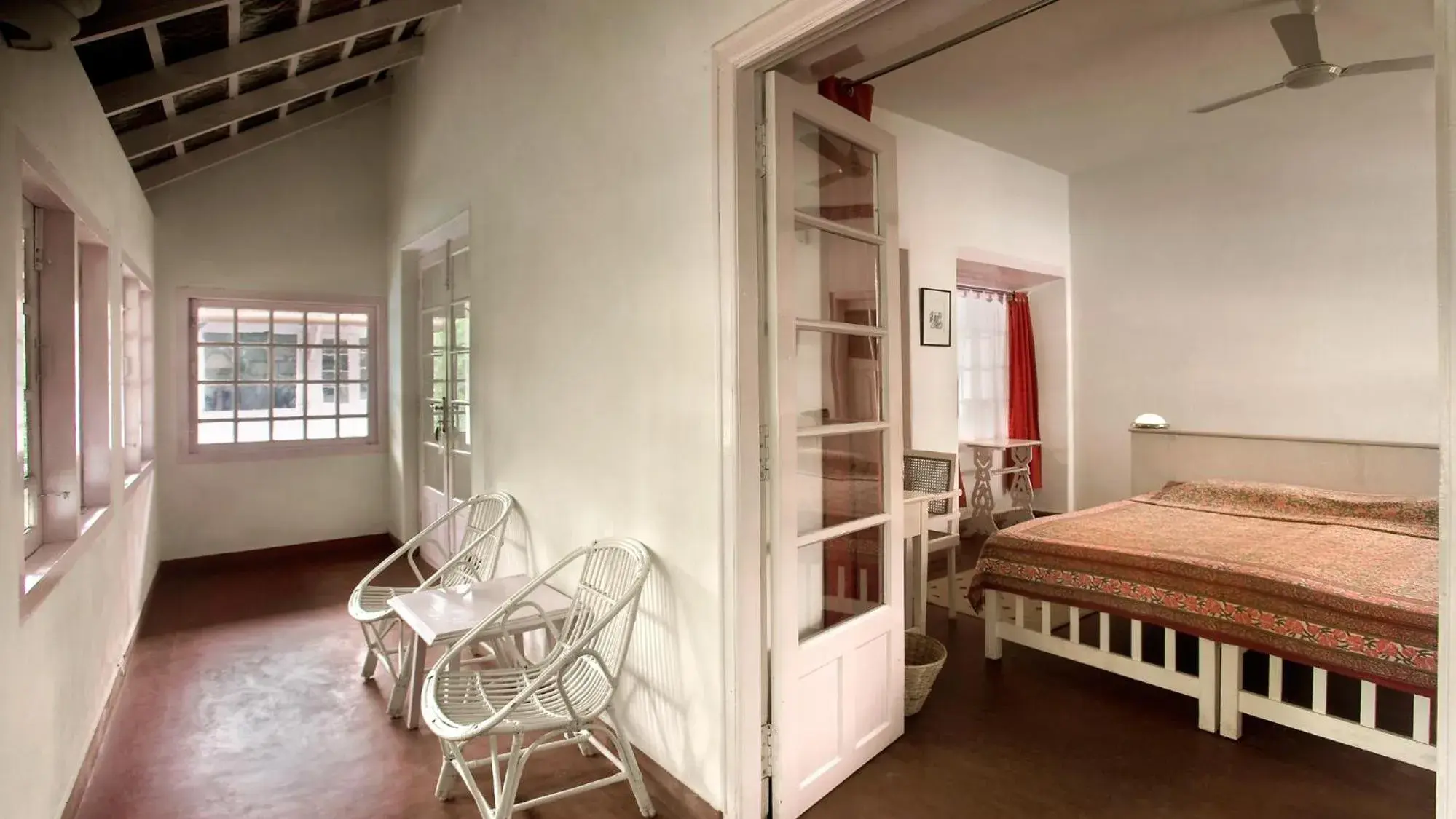 Balcony/Terrace, Bed in Neemrana's- Tower House Balcony/Terrace, Bed in Neemrana's- Tower House