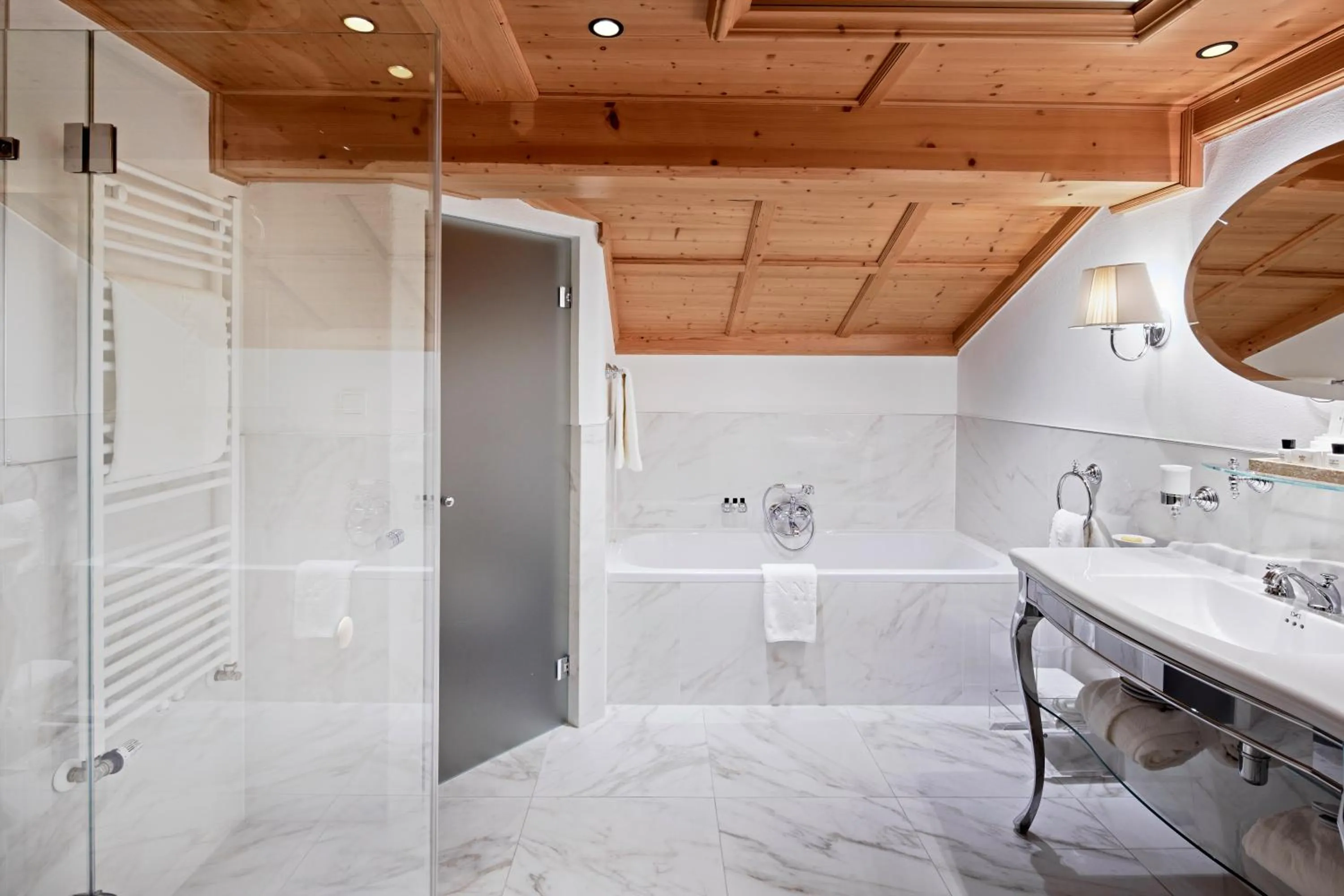 Bathroom in Relais & Châteaux Hotel Tennerhof
