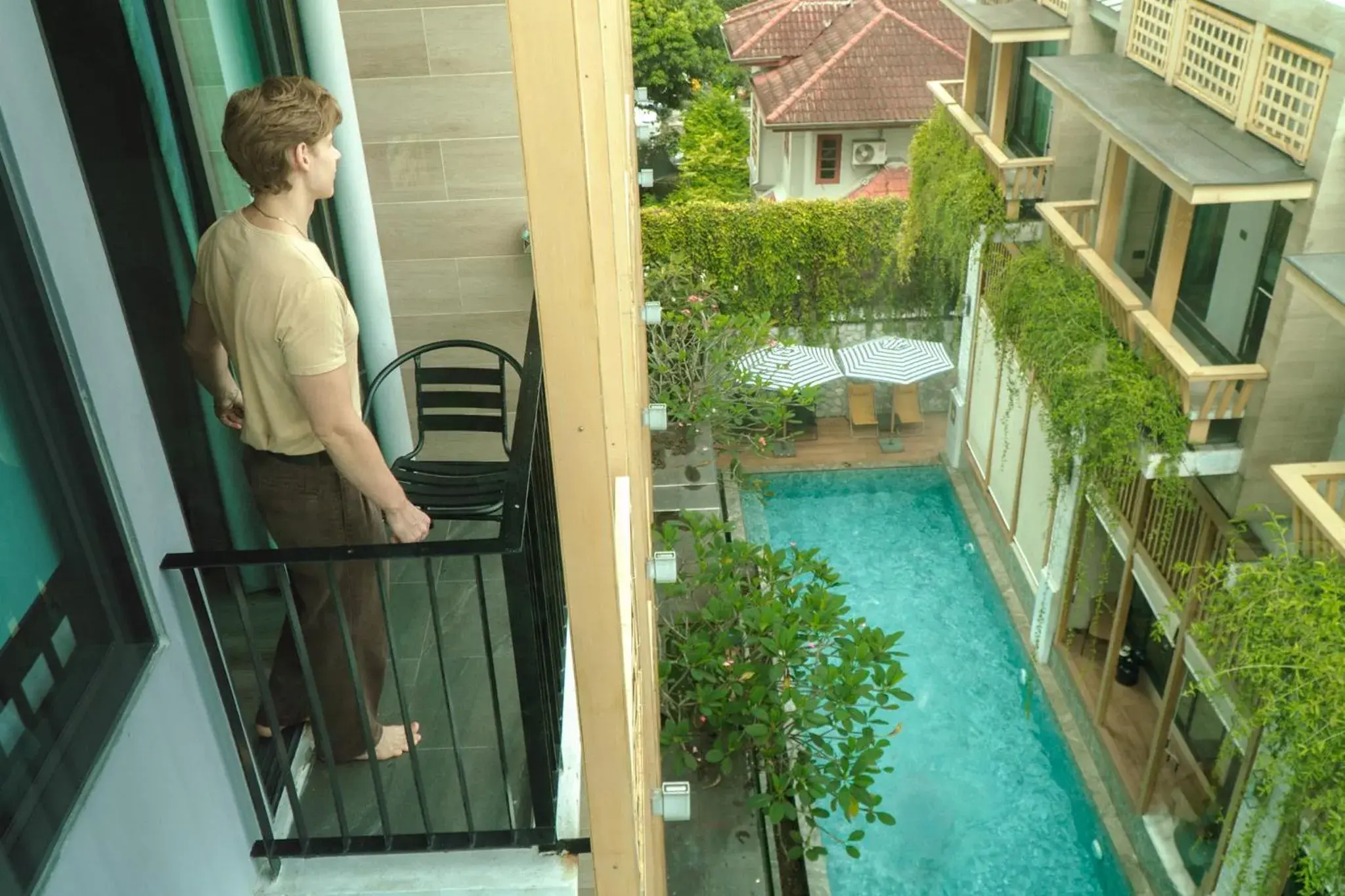 Twin Room with Pool View in SHAN Villas Sukhumvit ฌานวิลล่า สุขุมวิท Twin Room with Pool View in SHAN Villas Sukhumvit ฌานวิลล่า สุขุมวิท