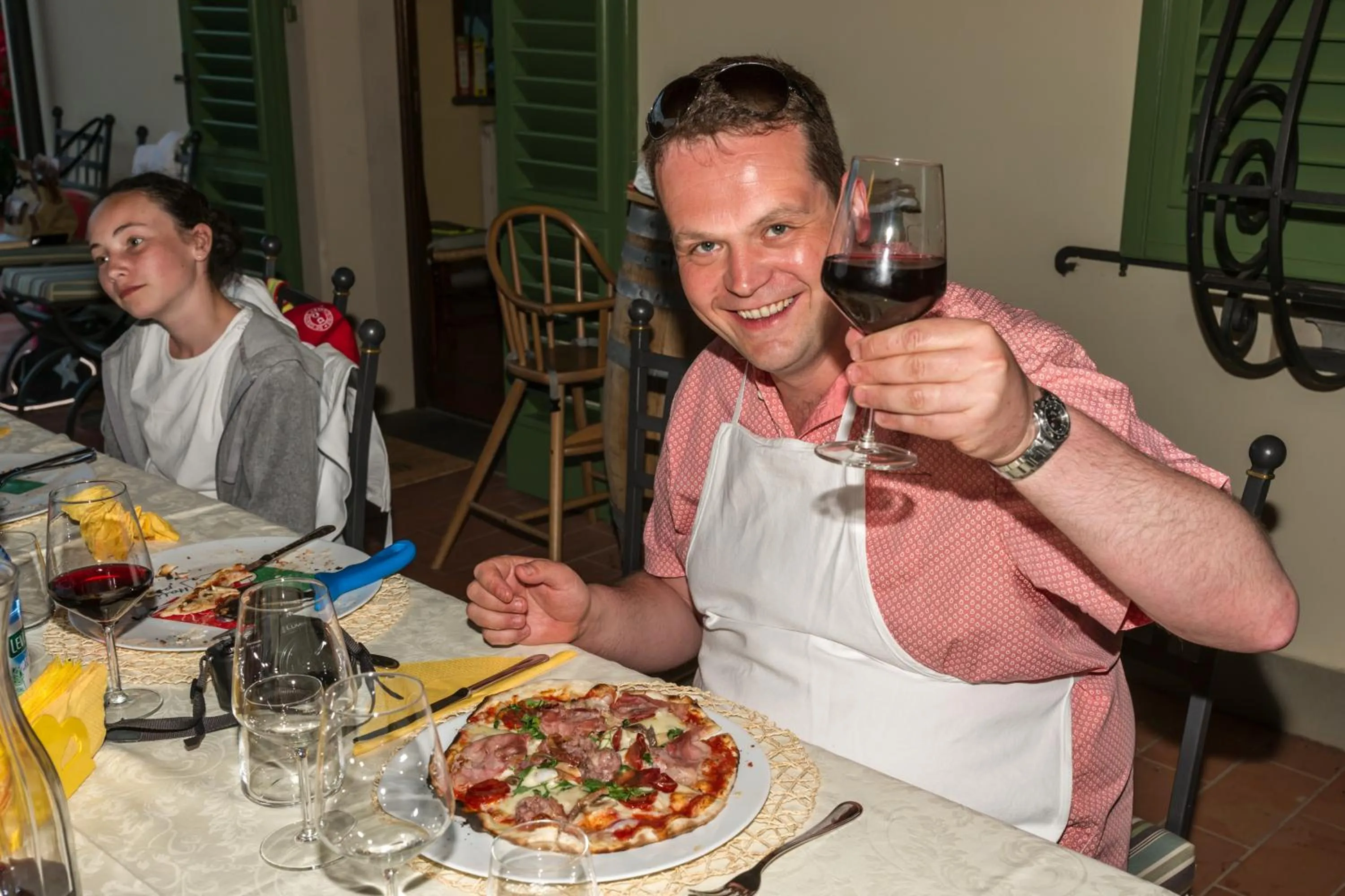 Evening entertainment in Villa Colombai