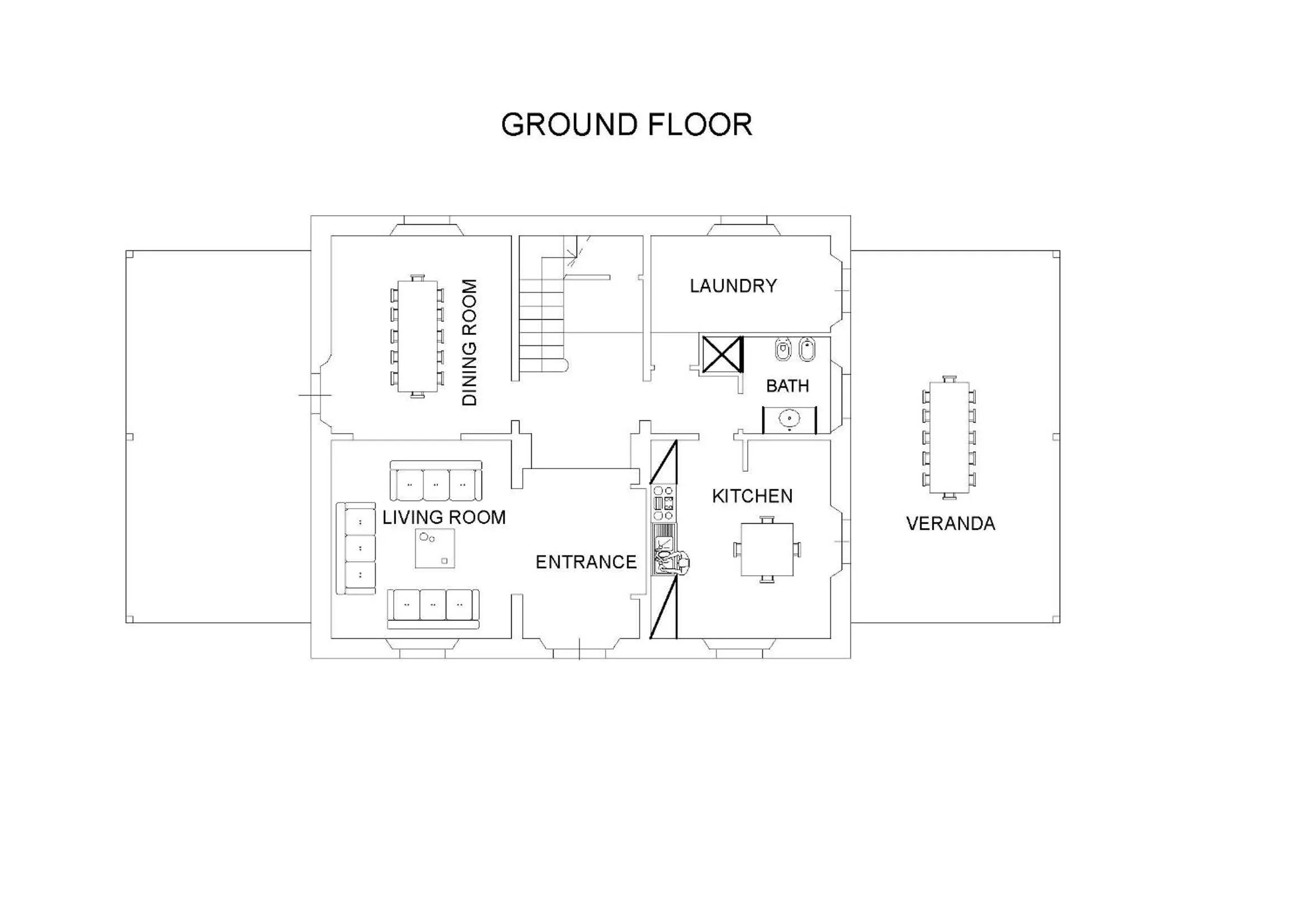 Communal lounge/ TV room in Villa Colombai
