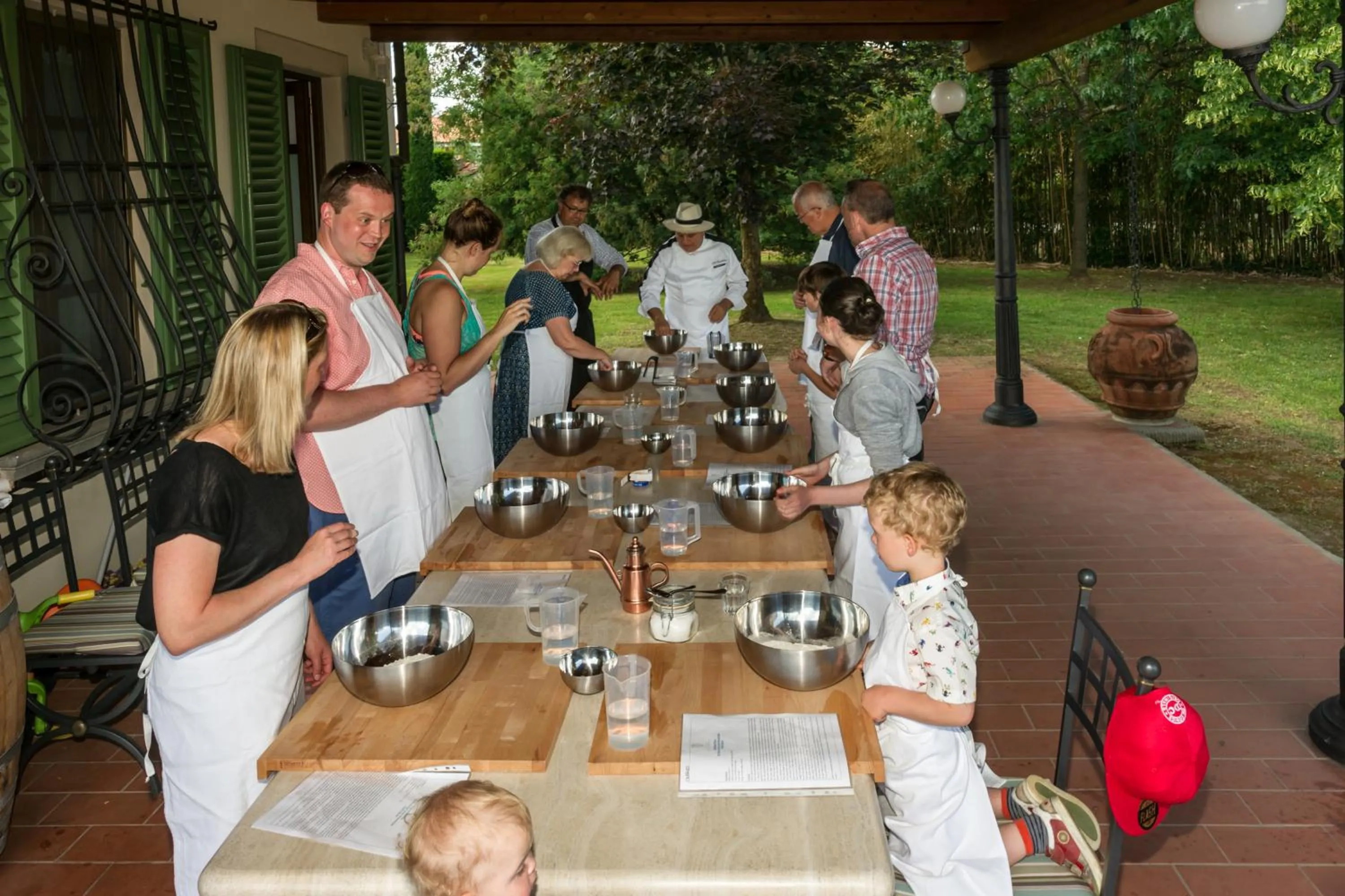 Evening entertainment in Villa Colombai