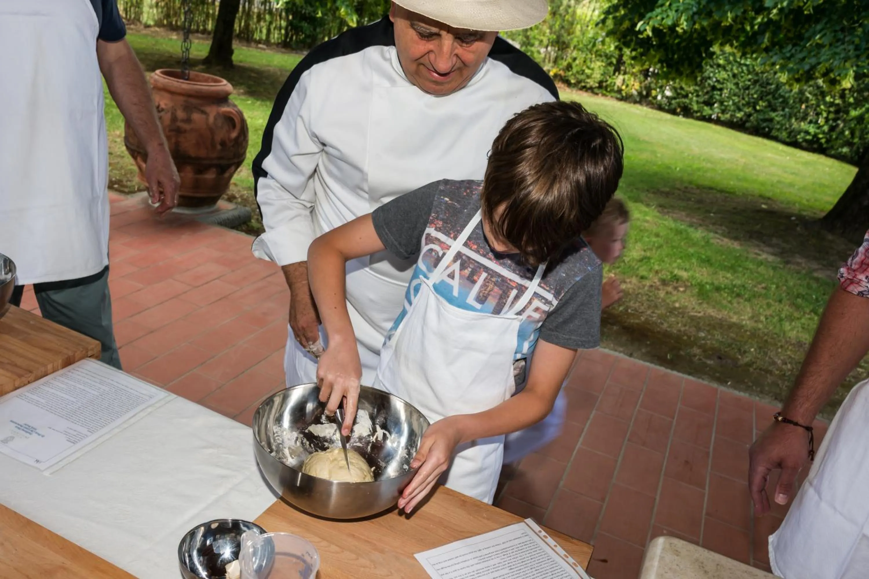 Evening entertainment in Villa Colombai