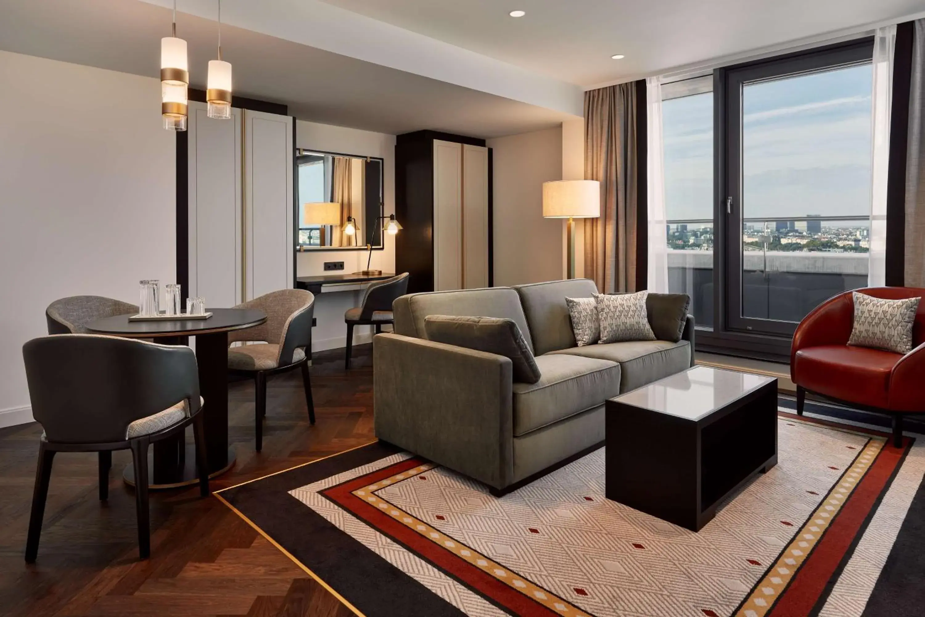 Living room in Hilton Vienna Park Living room in Hilton Vienna Park