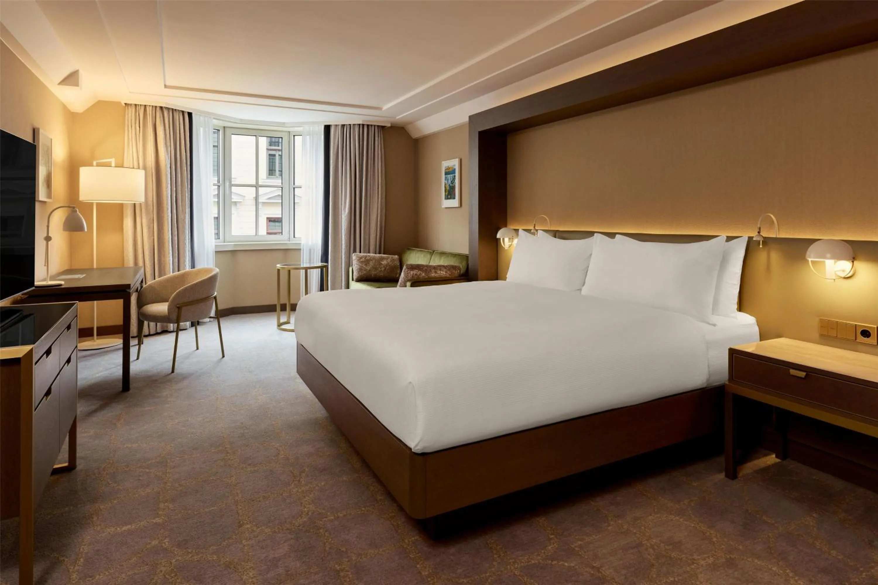 Bed in Hilton Vienna Plaza