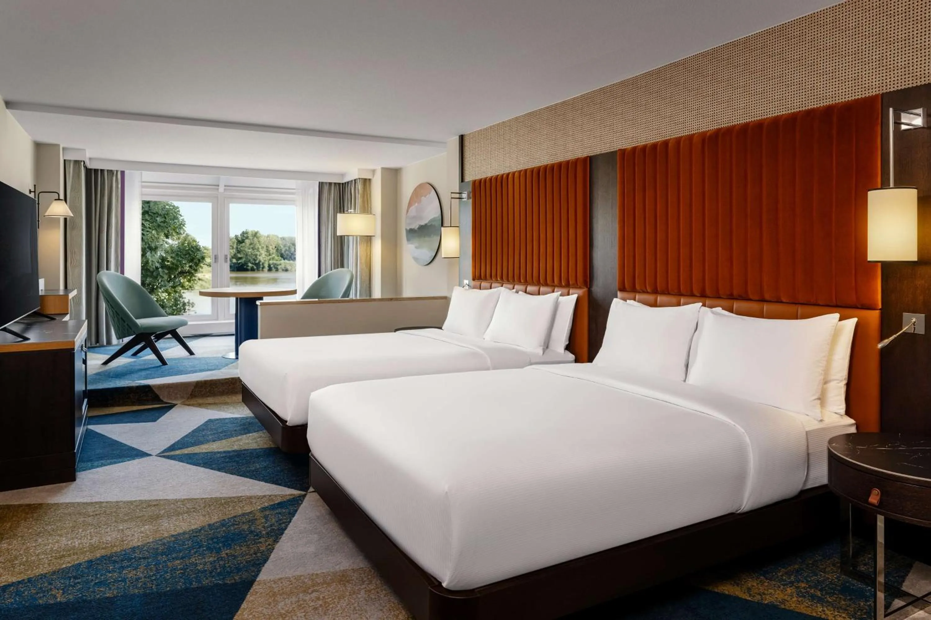 Bed in Hilton Vienna Waterfront