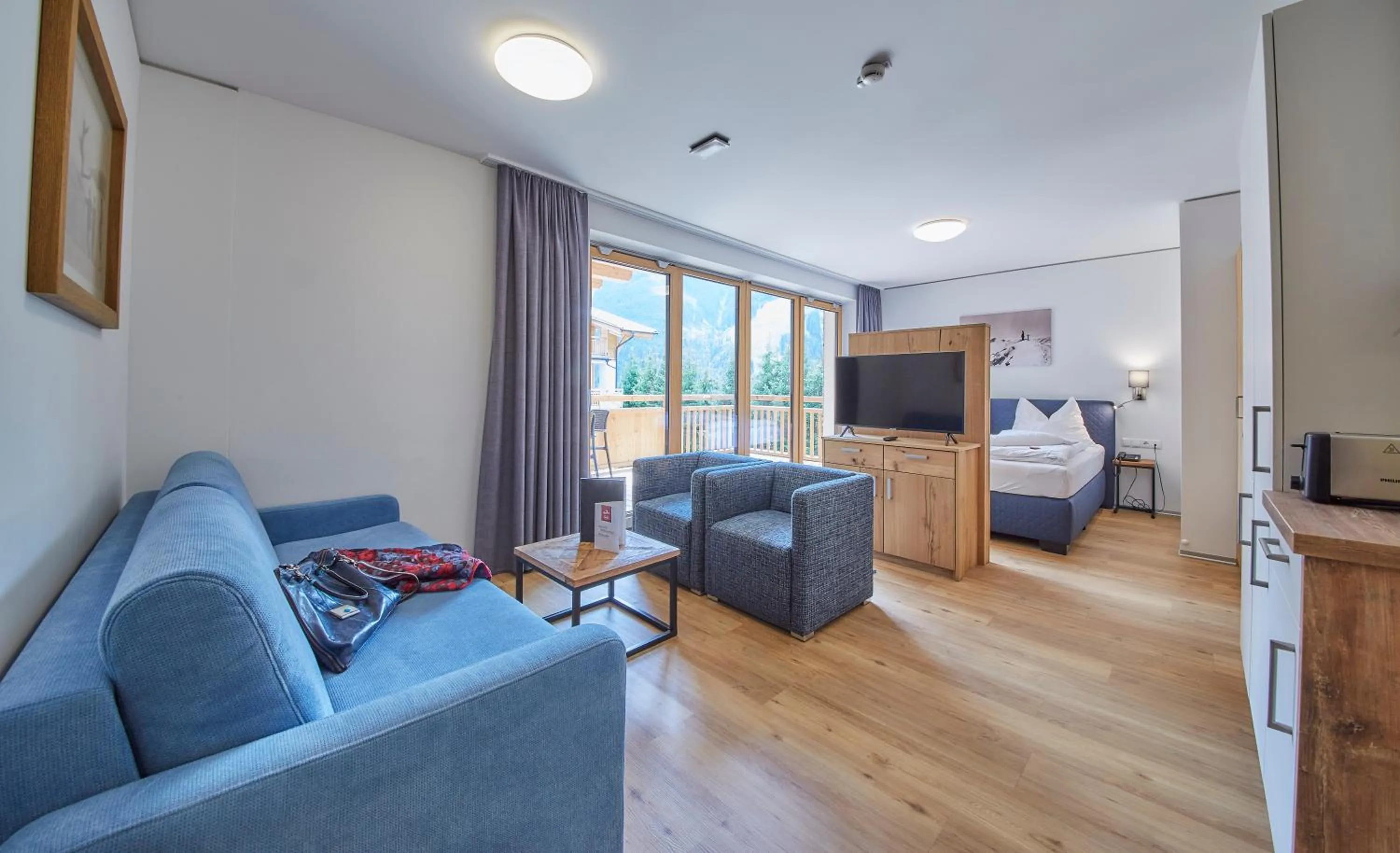 Bed in AlpenParks Hotel & Apartment Sonnleiten