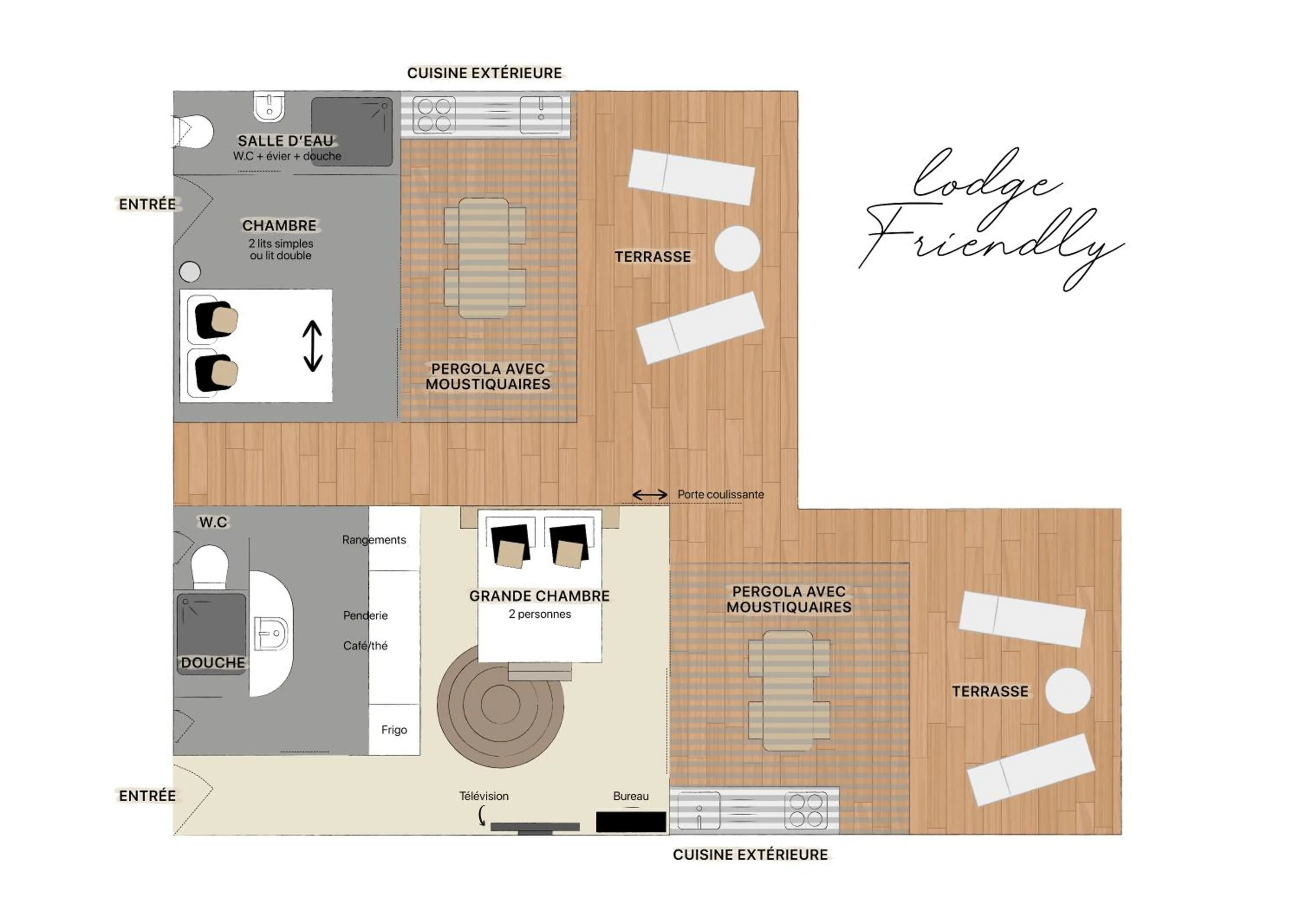Floor plan in Lodges de Camargue