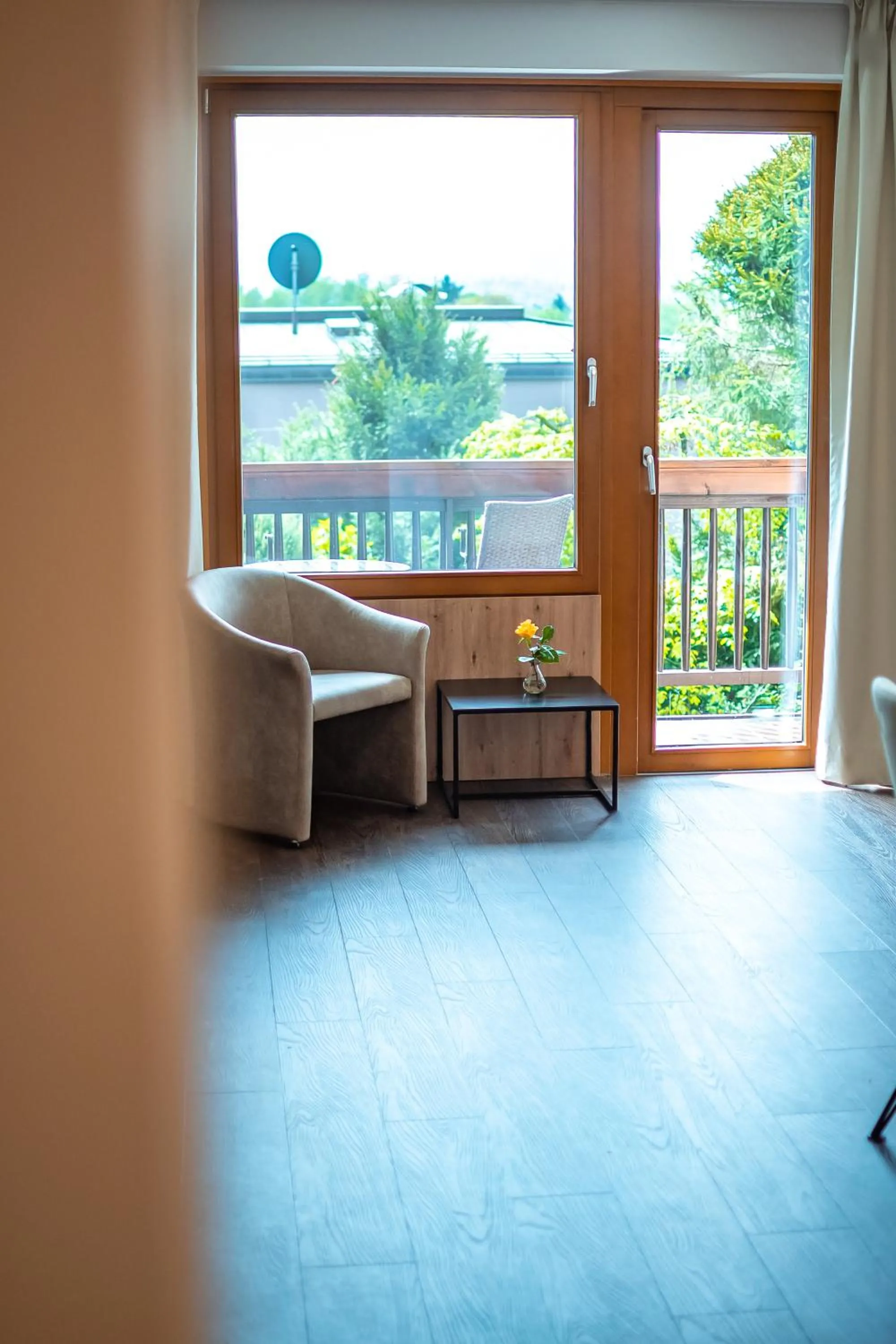 Balcony/Terrace, Bed in Hotel Haus Arenberg
