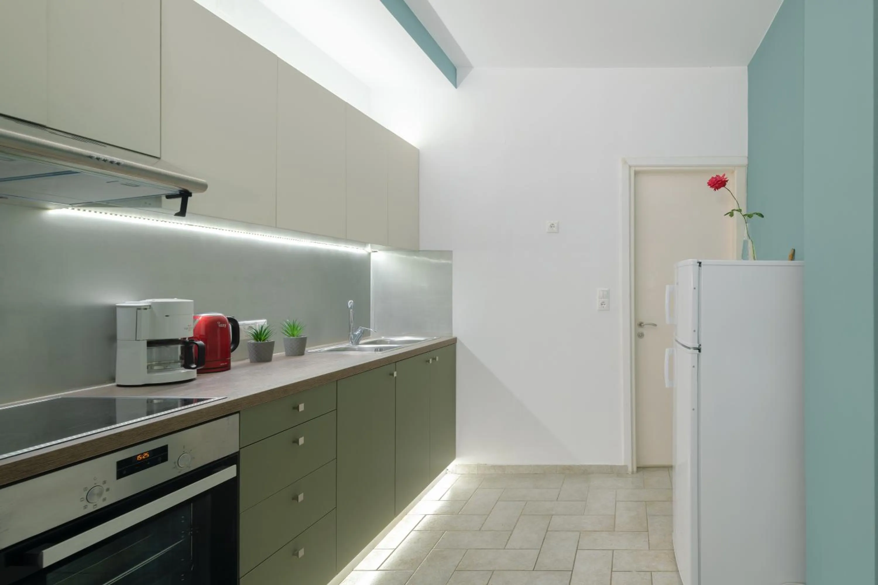 Kitchen or kitchenette in Aegean Apartments