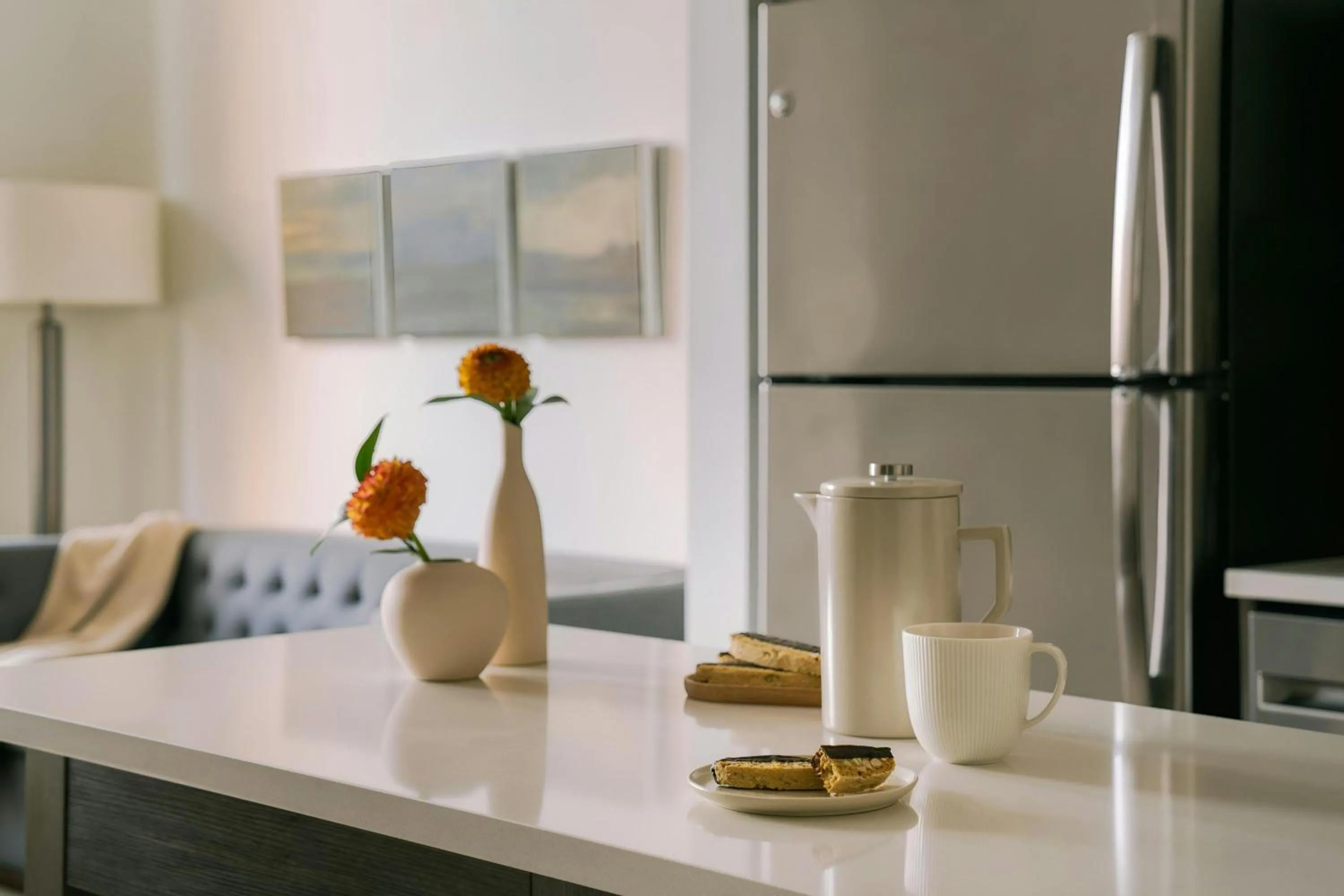 Kitchen or kitchenette in Sonder by Marriott Bonvoy The Witherspoon Apartments Center City