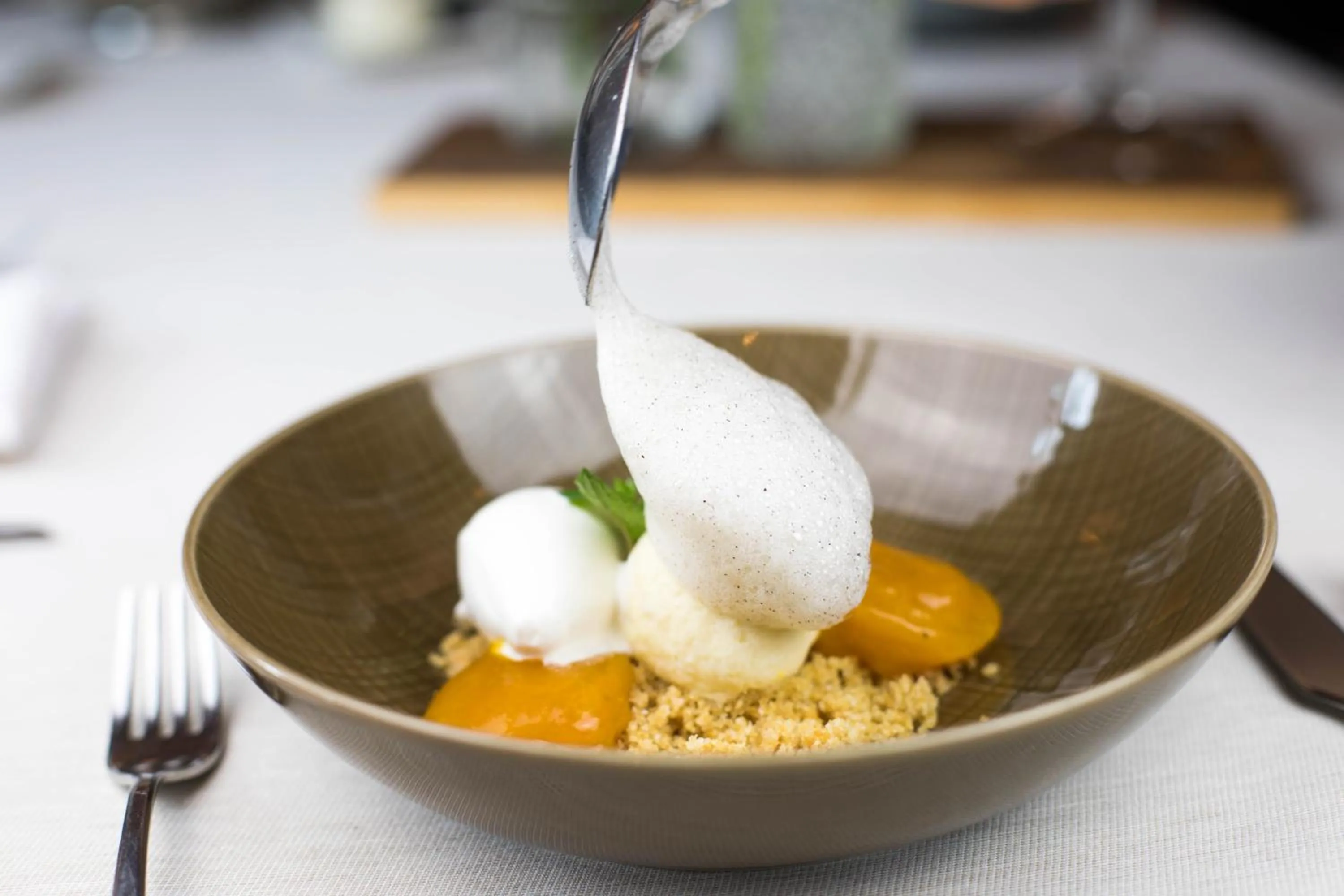 Food close-up in Hotel Restaurant Mohren