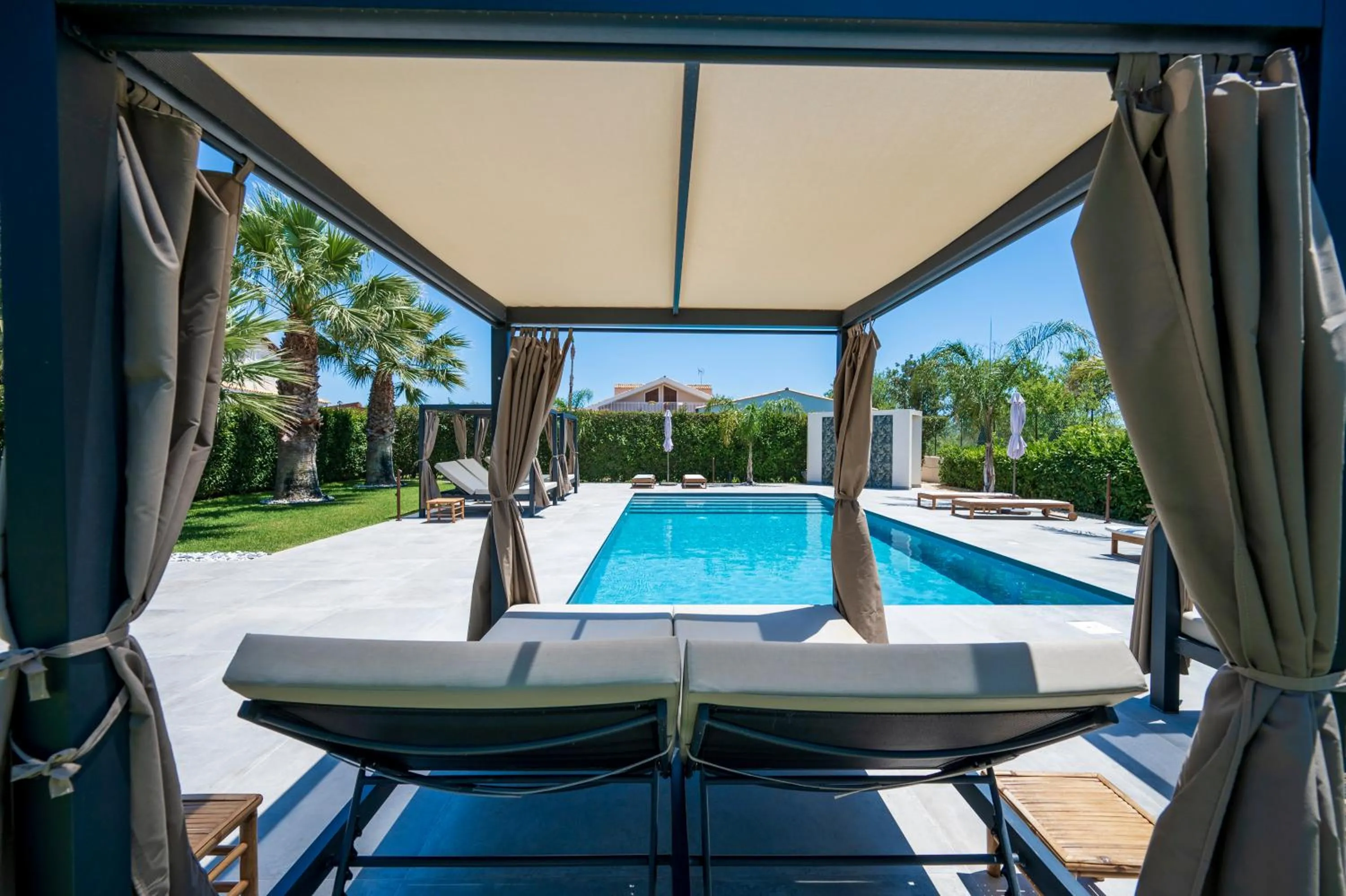 Pool view in Villa Dolmen Beach