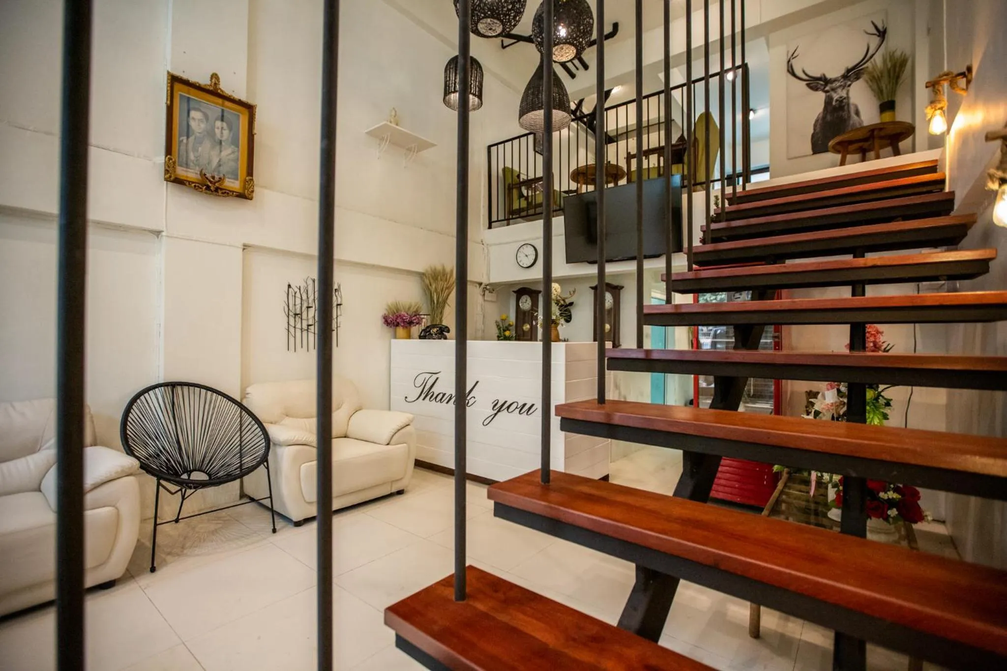 Living room in My Way Hostel Chiang Mai