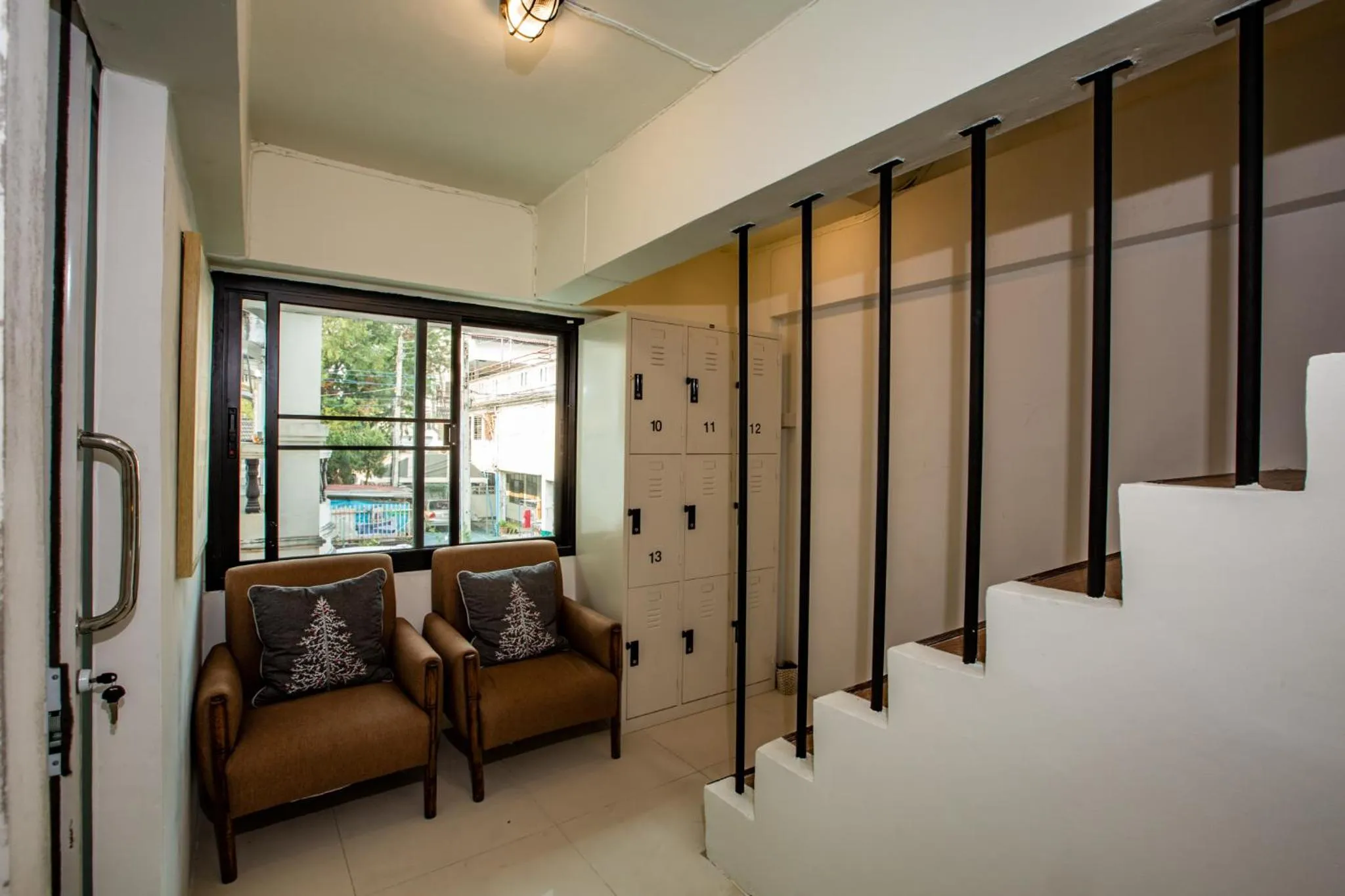 Seating area in My Way Hostel Chiang Mai