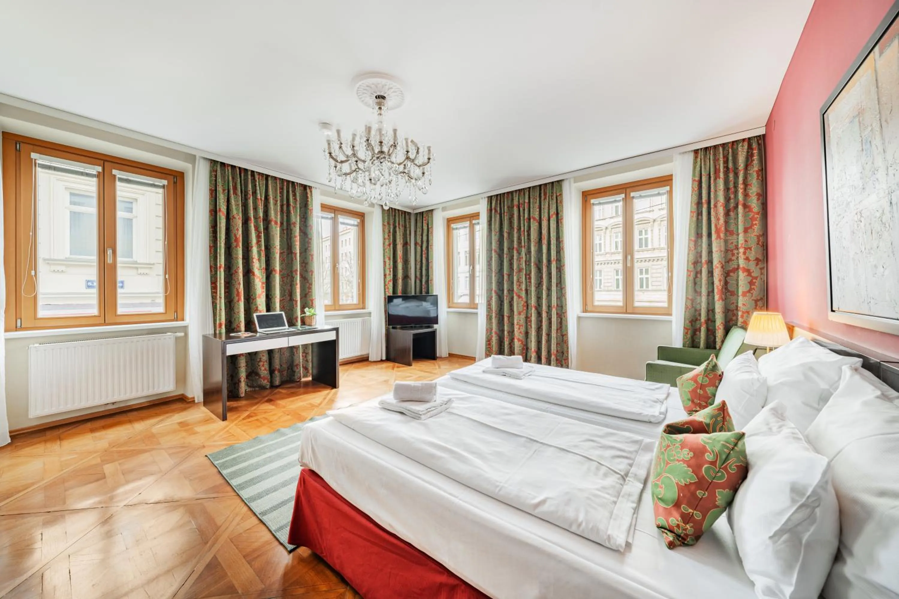 Bedroom, Bed in Serviced Apartments Josefstadt City