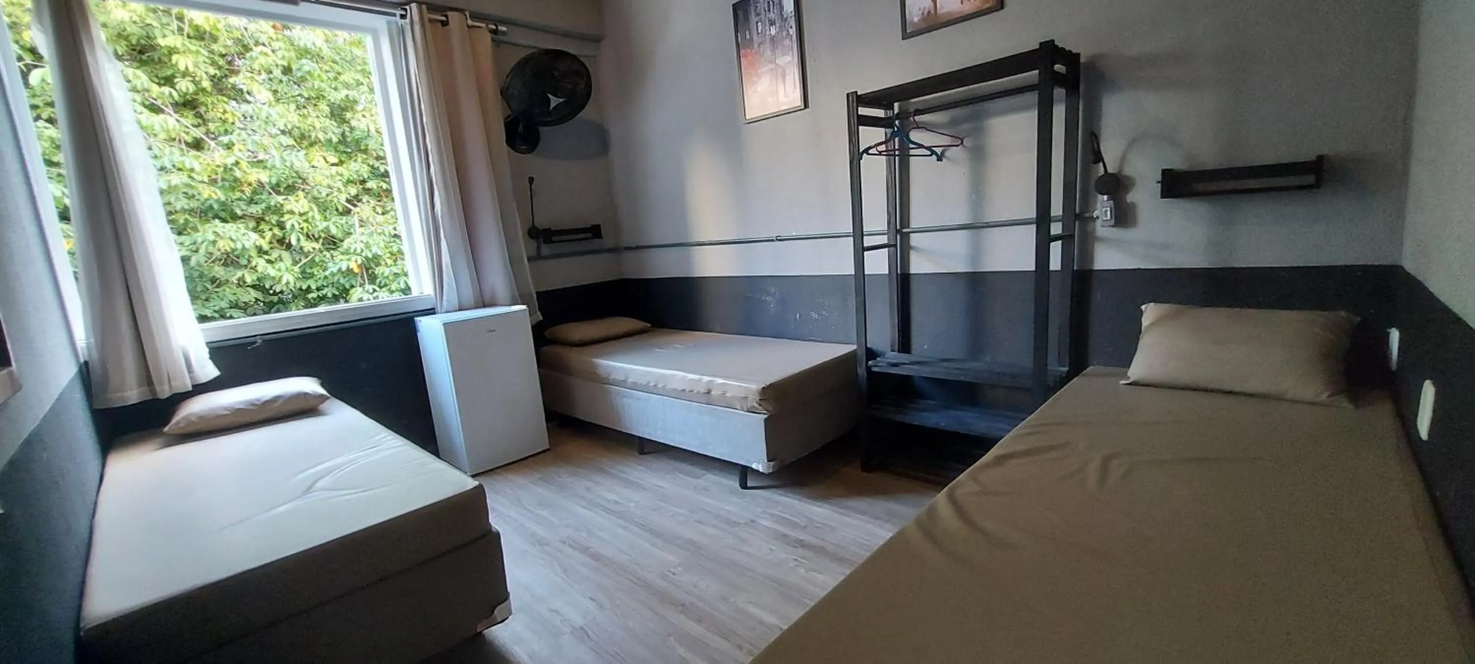 fireplace, Bed in Hostel Leblon