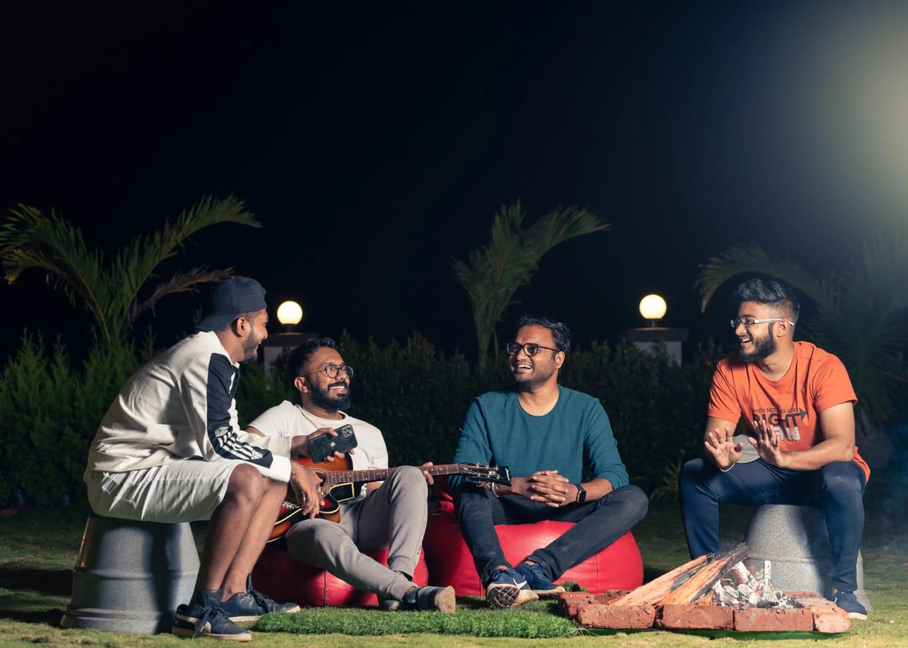 People in Blizzard Resort