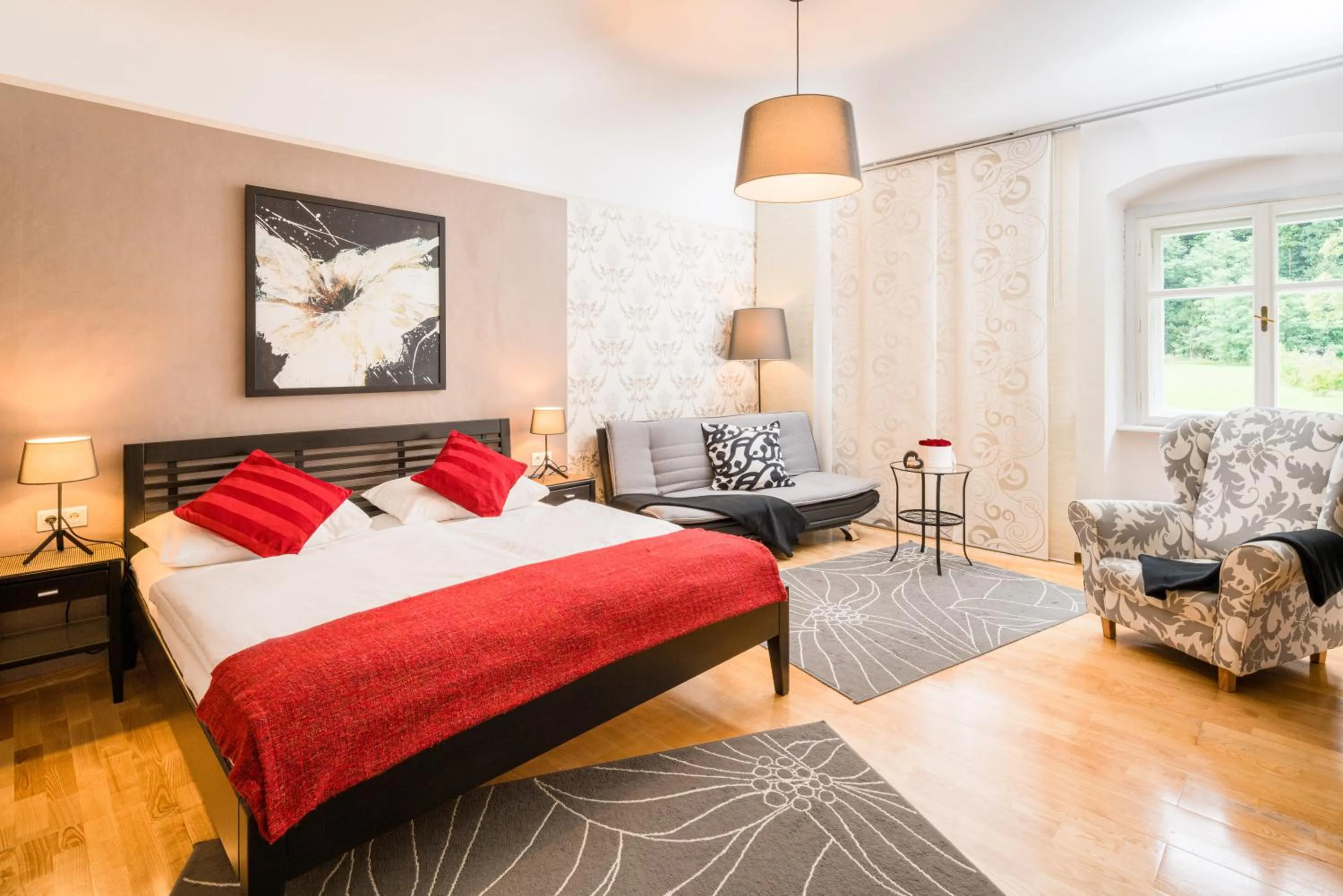 Bed in Schlosshotel Rosenau Superior