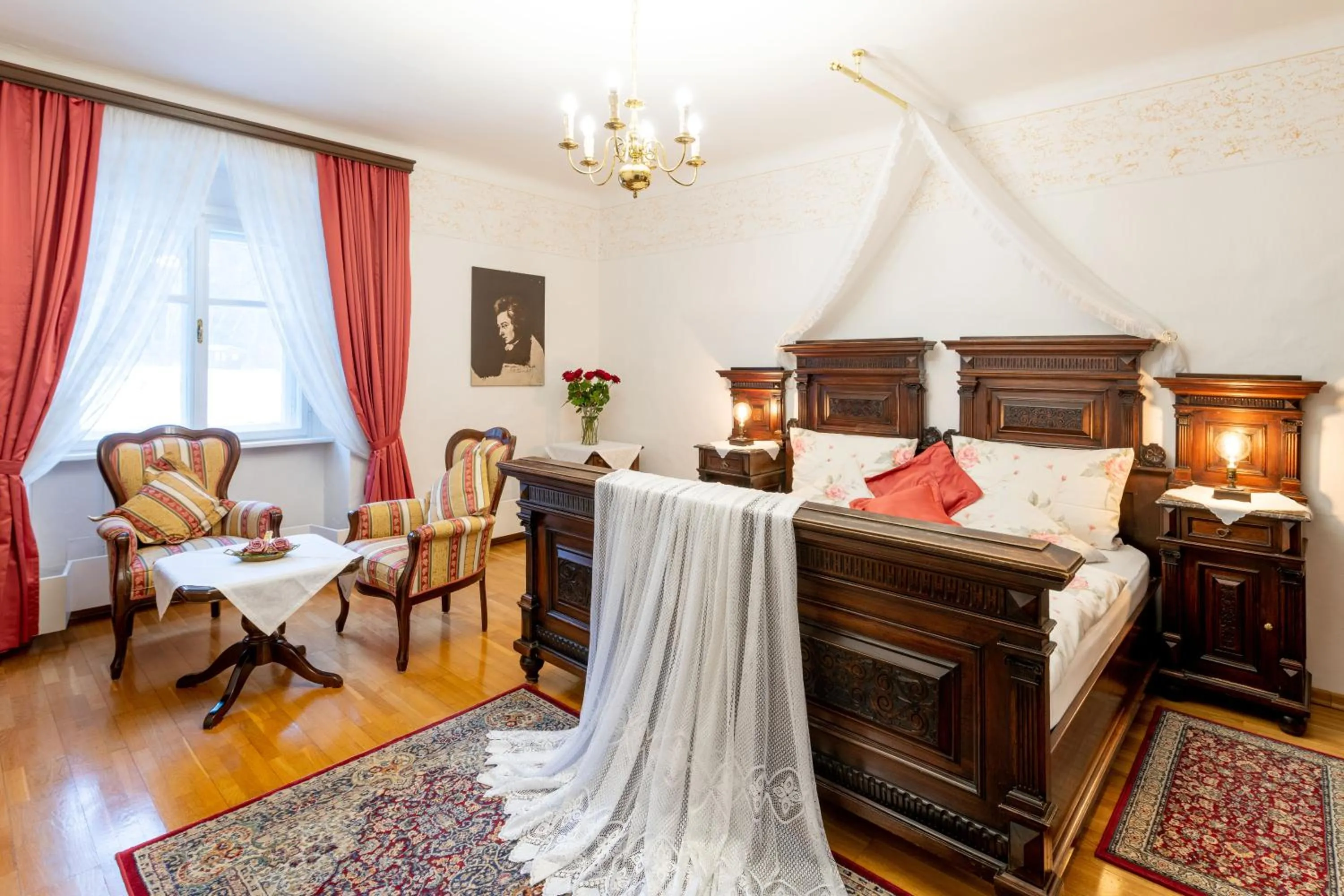 Bed in Schlosshotel Rosenau Superior