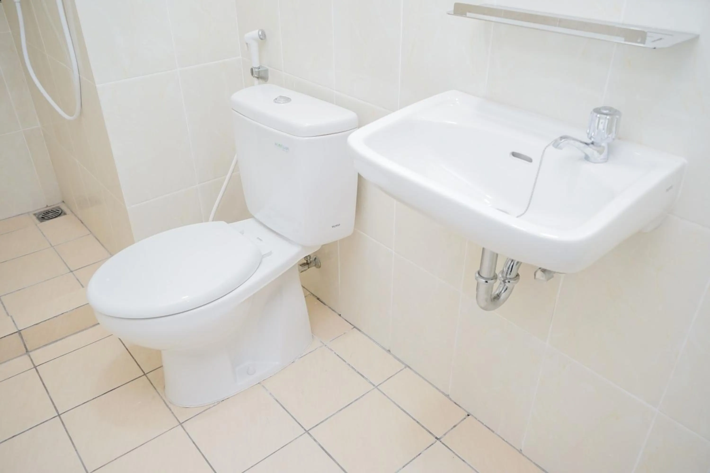 Bathroom in Great Choice 2BR Apartment at M-Town Residence By Travelio