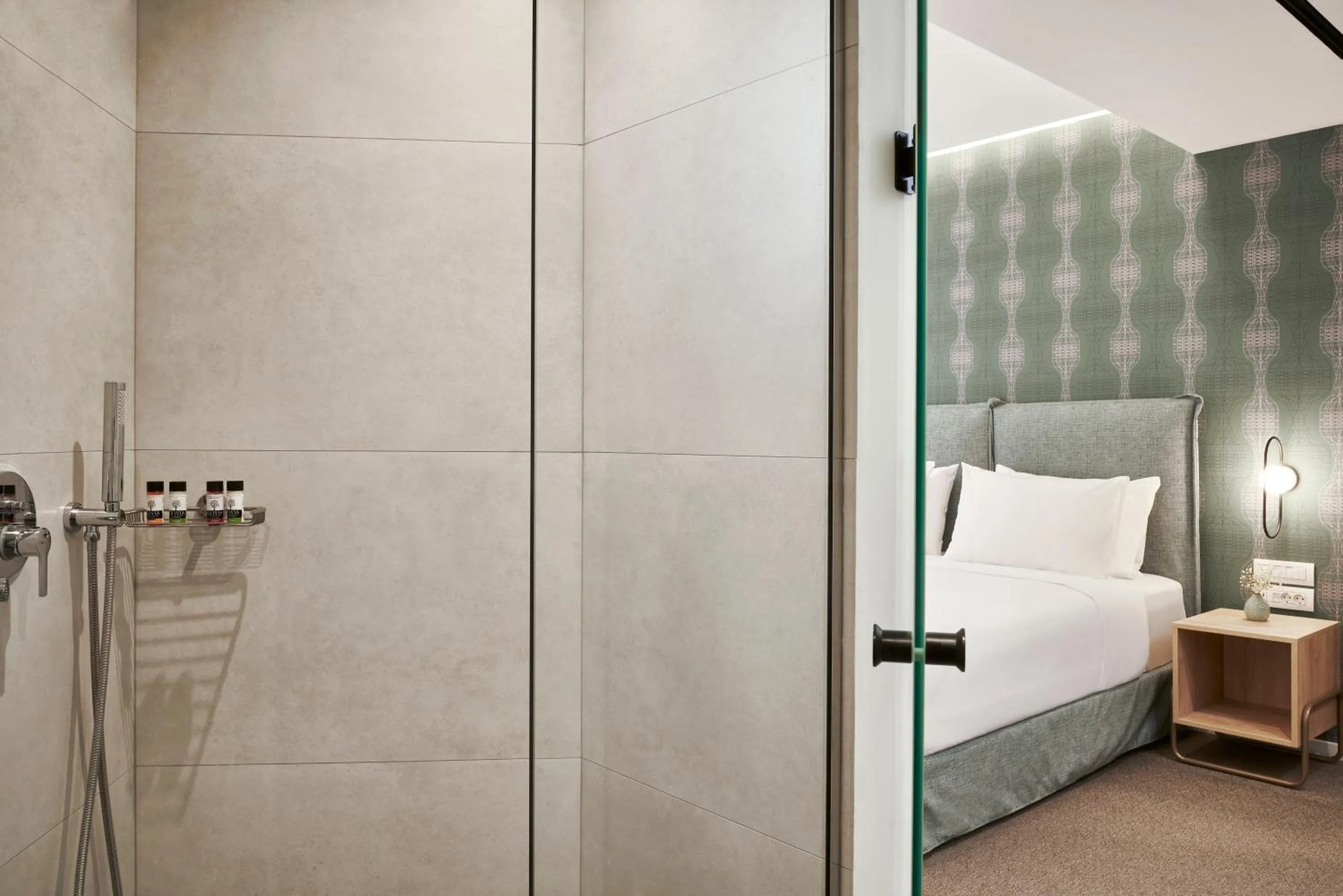 Bathroom, Bed in NLH MONASTIRAKI - Neighborhood Lifestyle Hotels