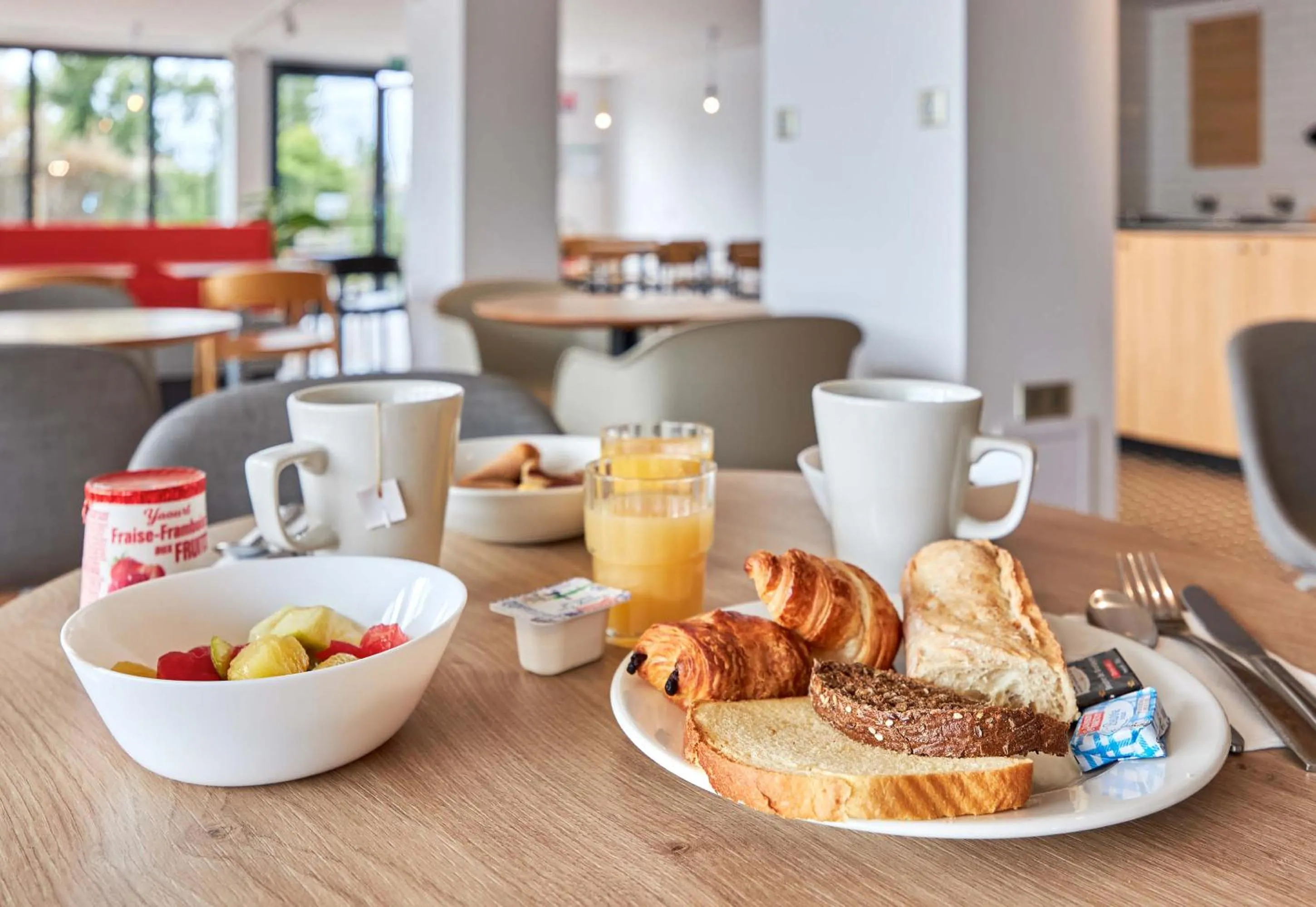 Buffet breakfast in B&B HOTEL Deauville-Touques