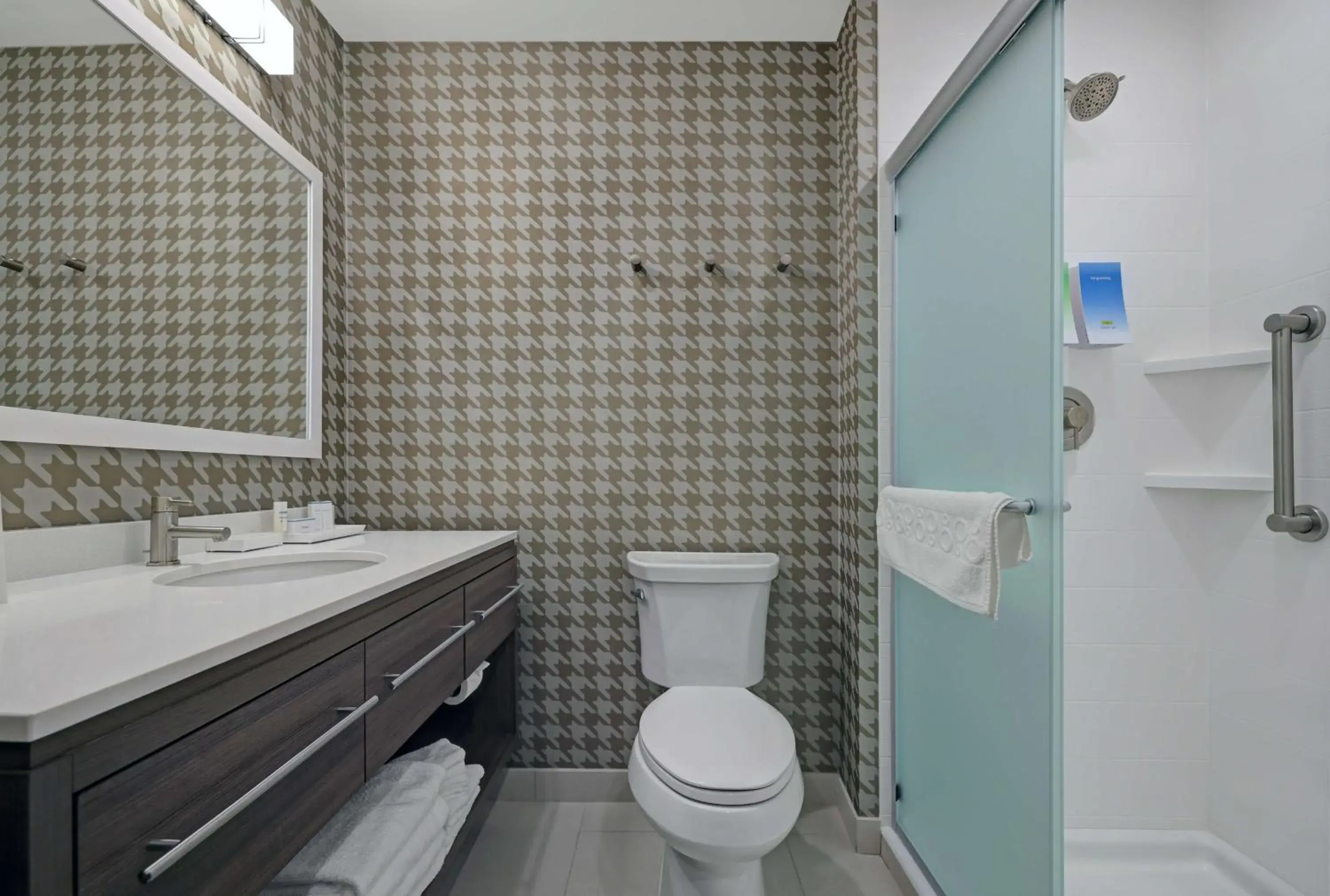 Bathroom in Home2 Suites By Hilton Salem Bathroom in Home2 Suites By Hilton Salem