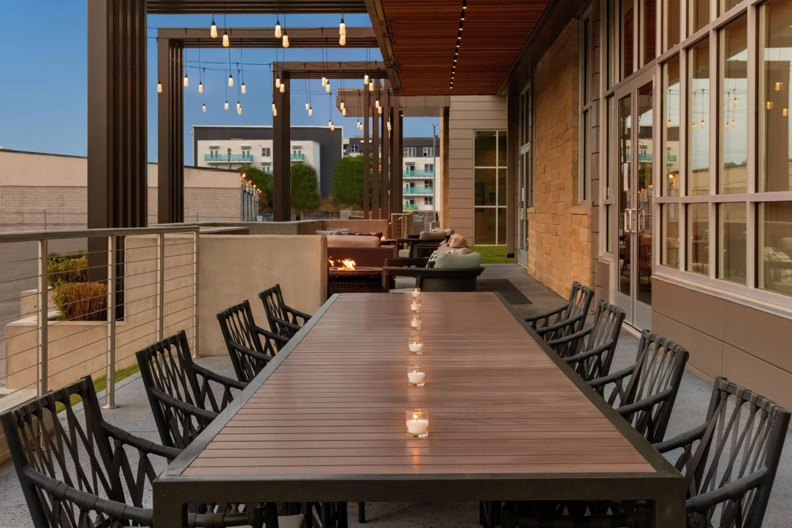 Patio in Hilton Garden Inn Austin North-Near the Domain, TX