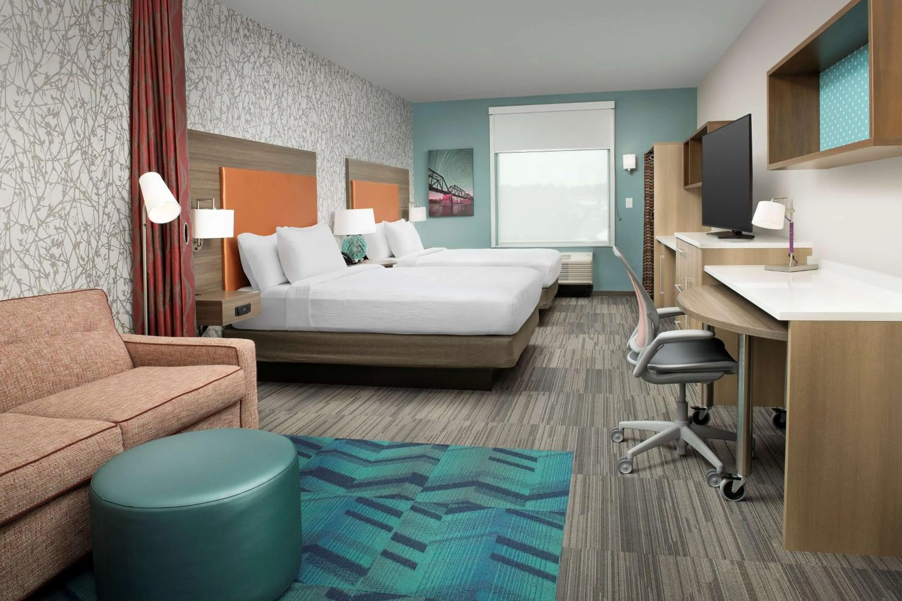 Bedroom, Bed in Home2 Suites By Hilton Columbus Polaris