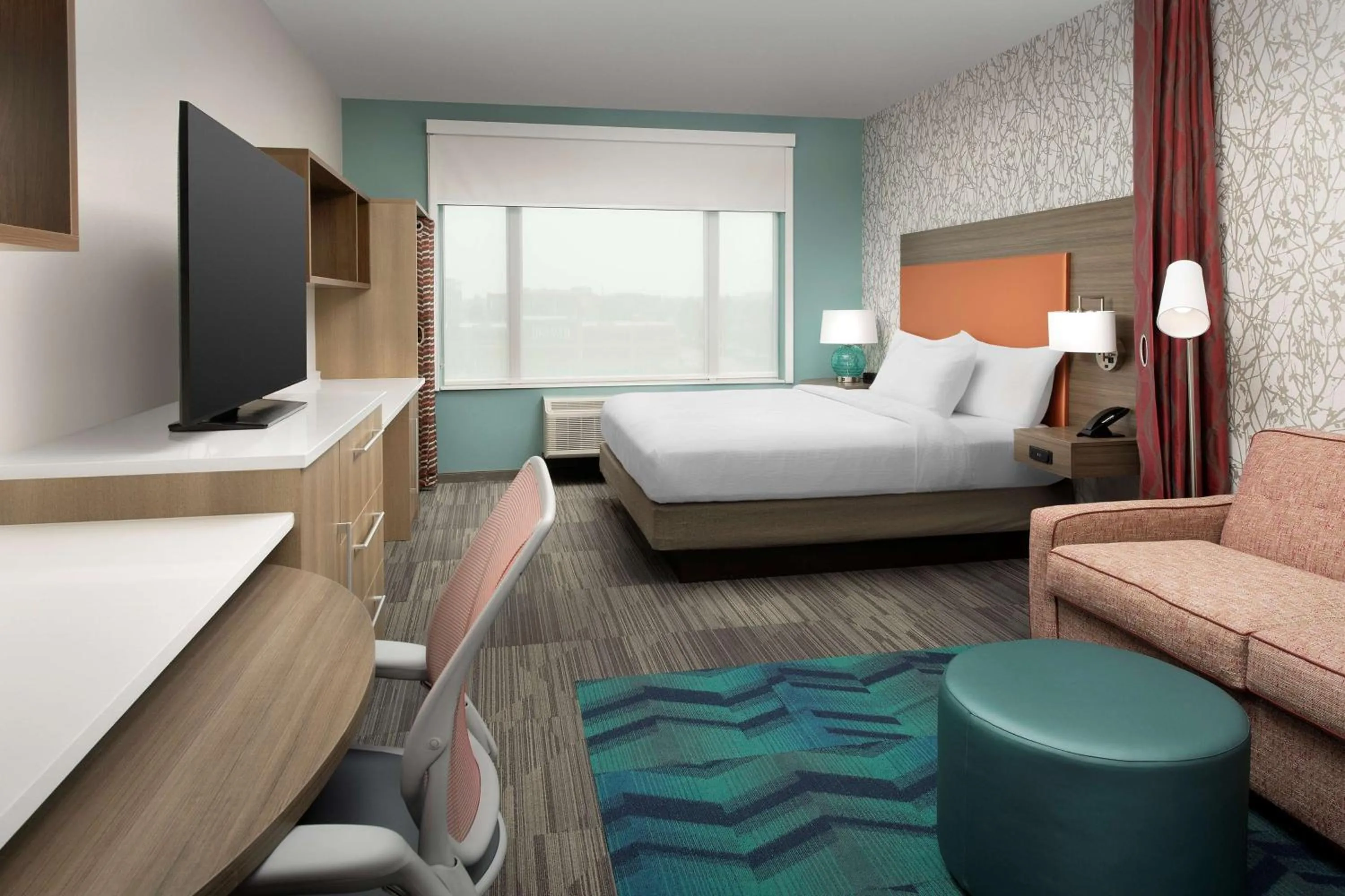 Bedroom, Bed in Home2 Suites By Hilton Columbus Polaris