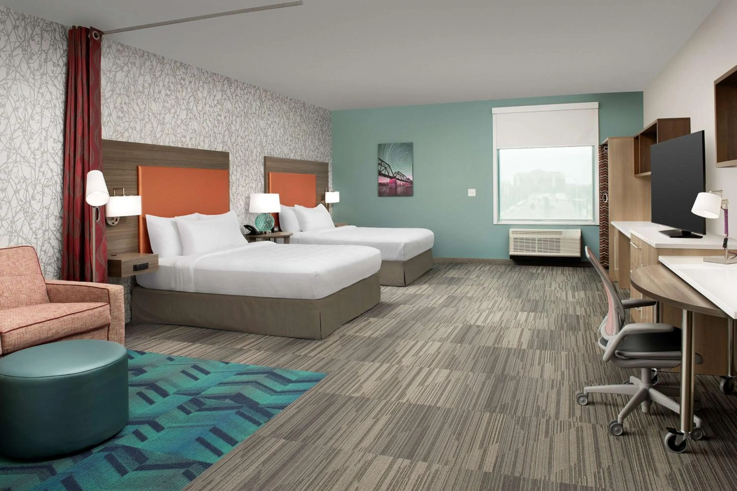 Bedroom, Bed in Home2 Suites By Hilton Columbus Polaris
