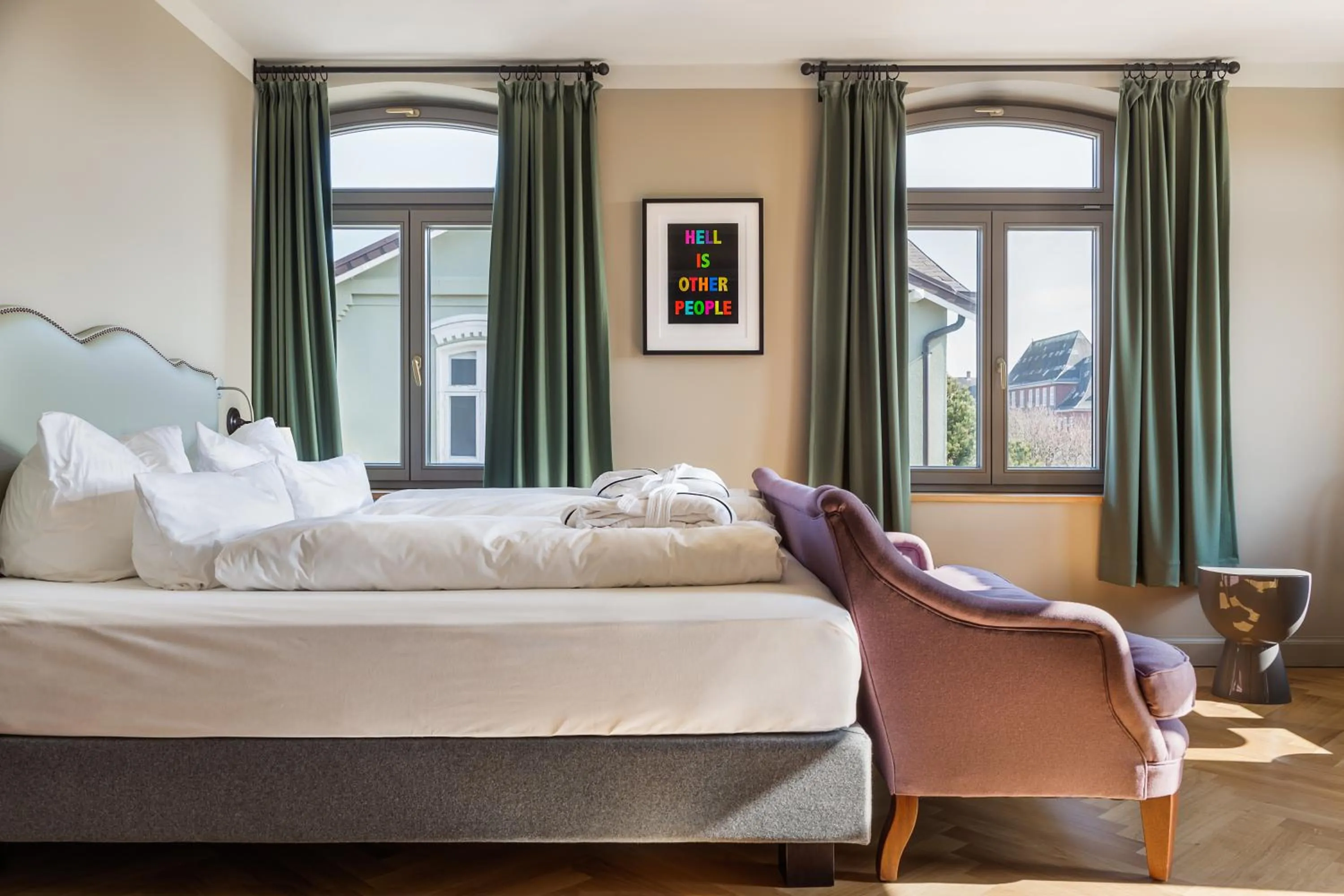 Photo of the whole room, Bed in Mimosa Suites