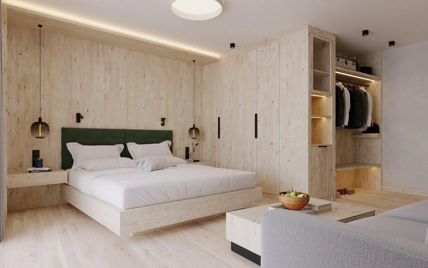 Bed in Hotel Kristall