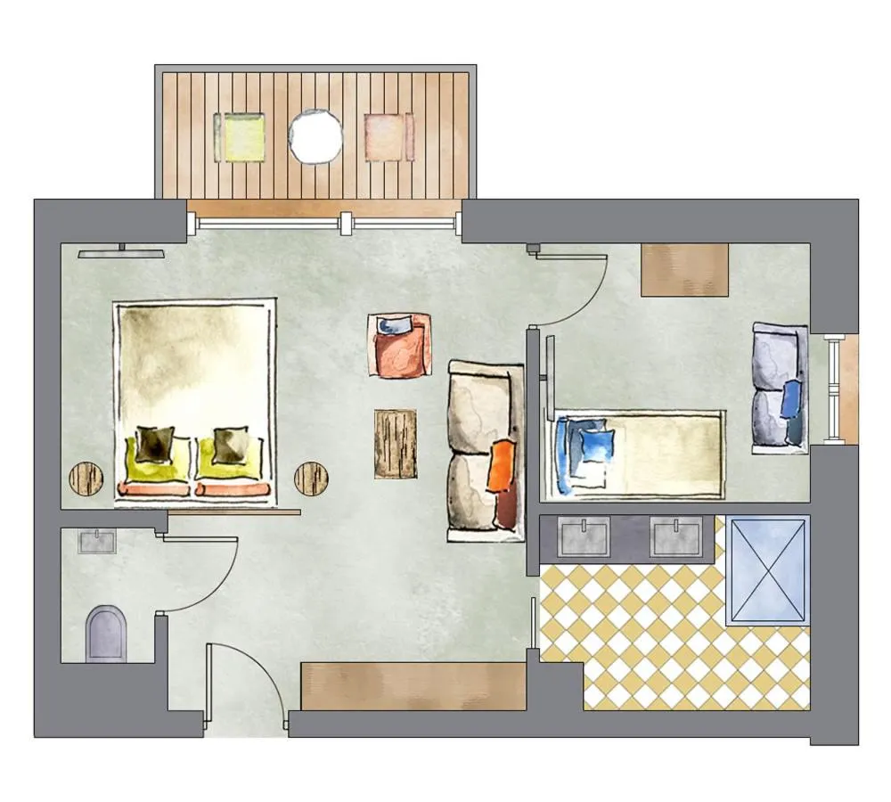 Floor plan in Hotel Kristall