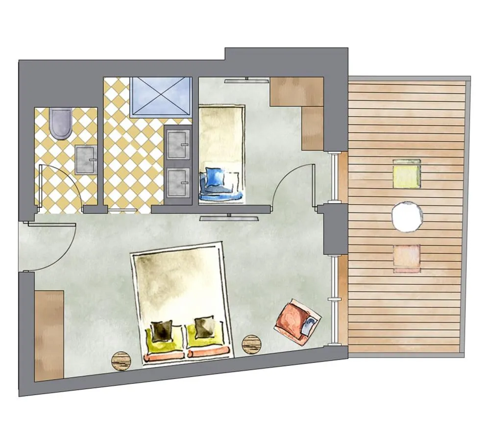 Floor plan in Hotel Kristall