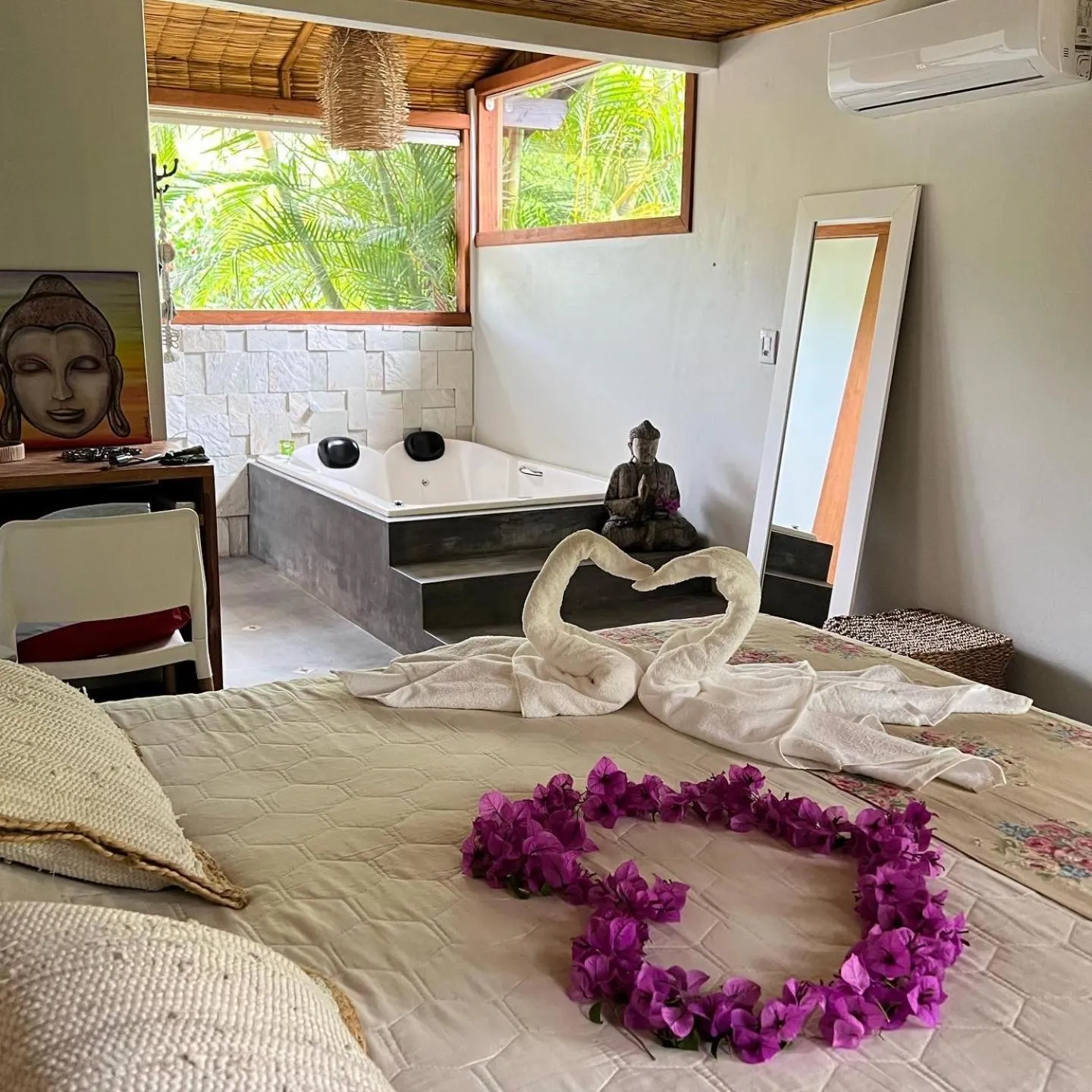 Bed in Pousada Vila Piola