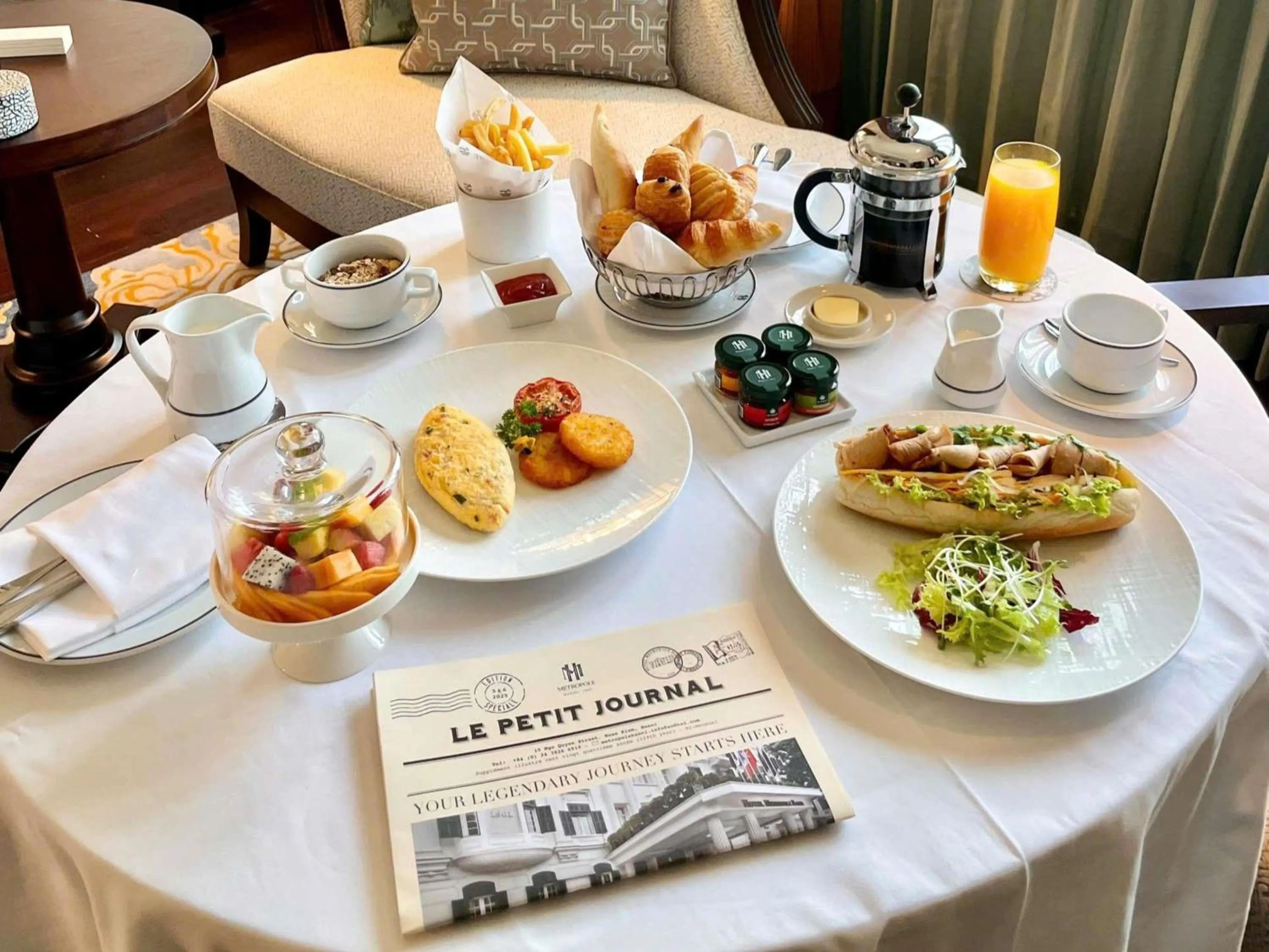 Breakfast in Sofitel Legend Metropole Hanoi