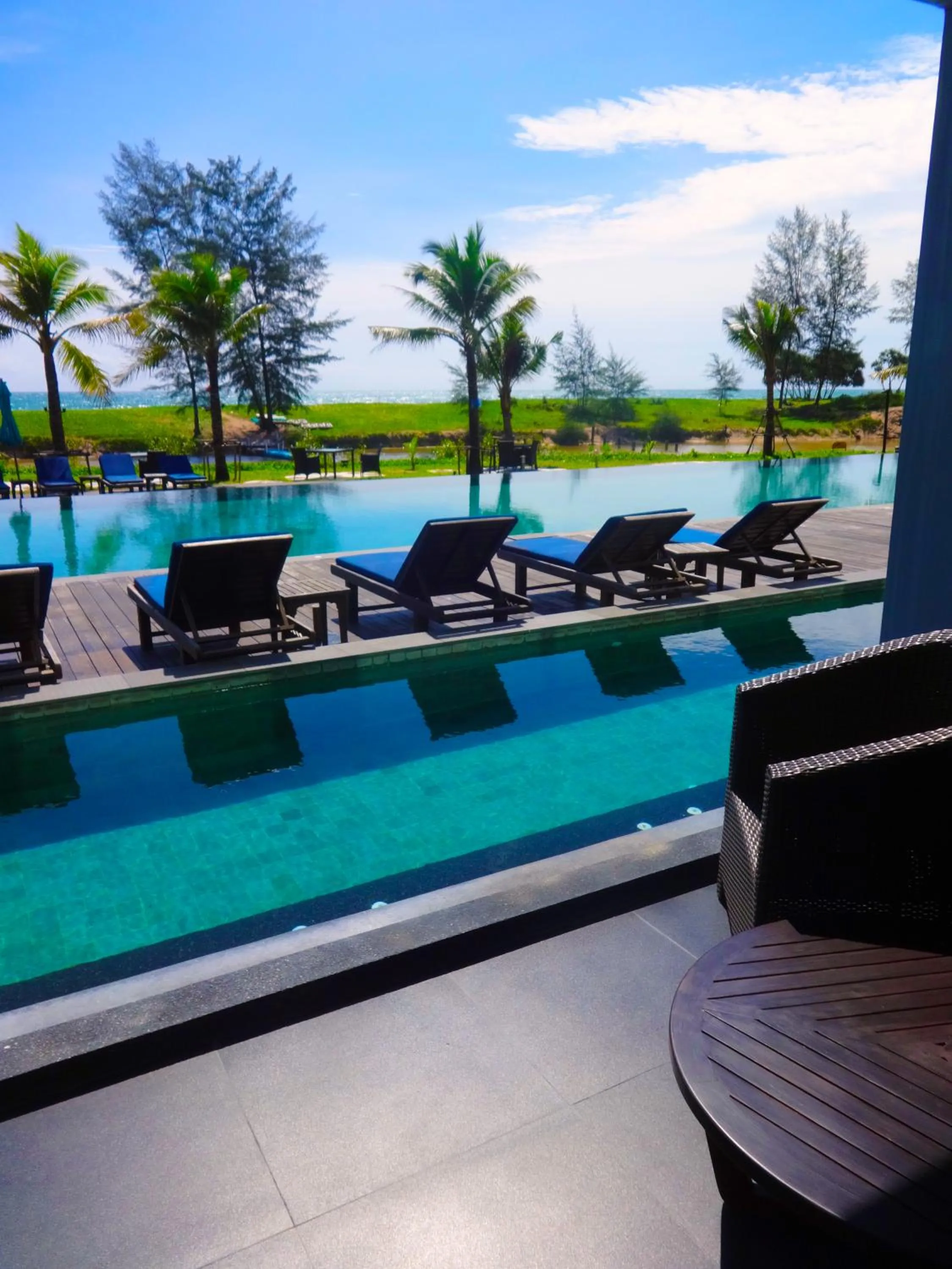 Pool view in Le Coral Resort