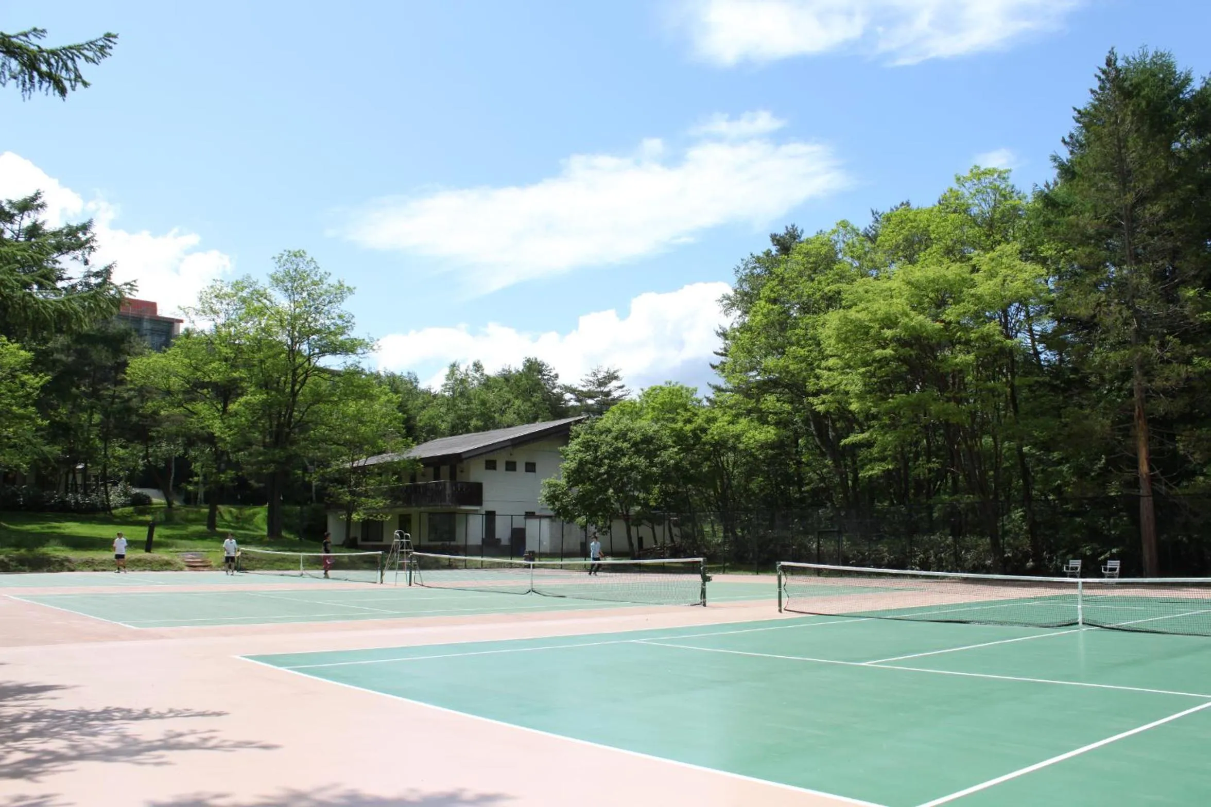 Tennis court in Kusatsu Onsen Hotel Village